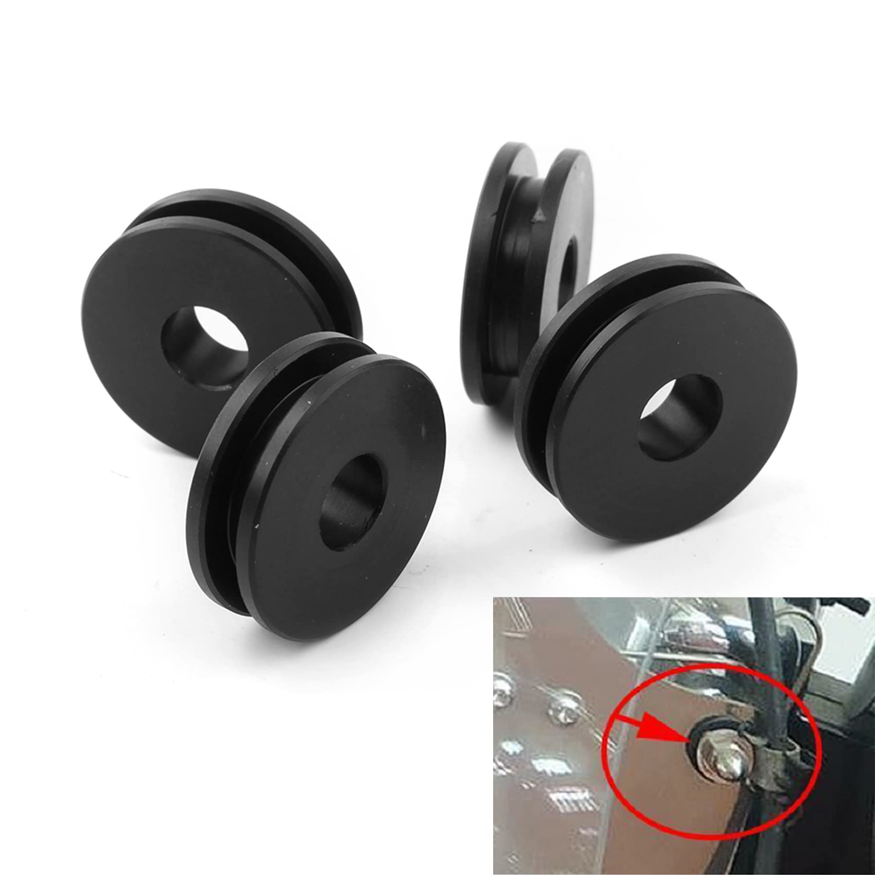 Plsus Motorcycle Windshield Bushing Grommets Detachable Windscreen Mounting Kit Replacement For Harley Road King Heritage Softail