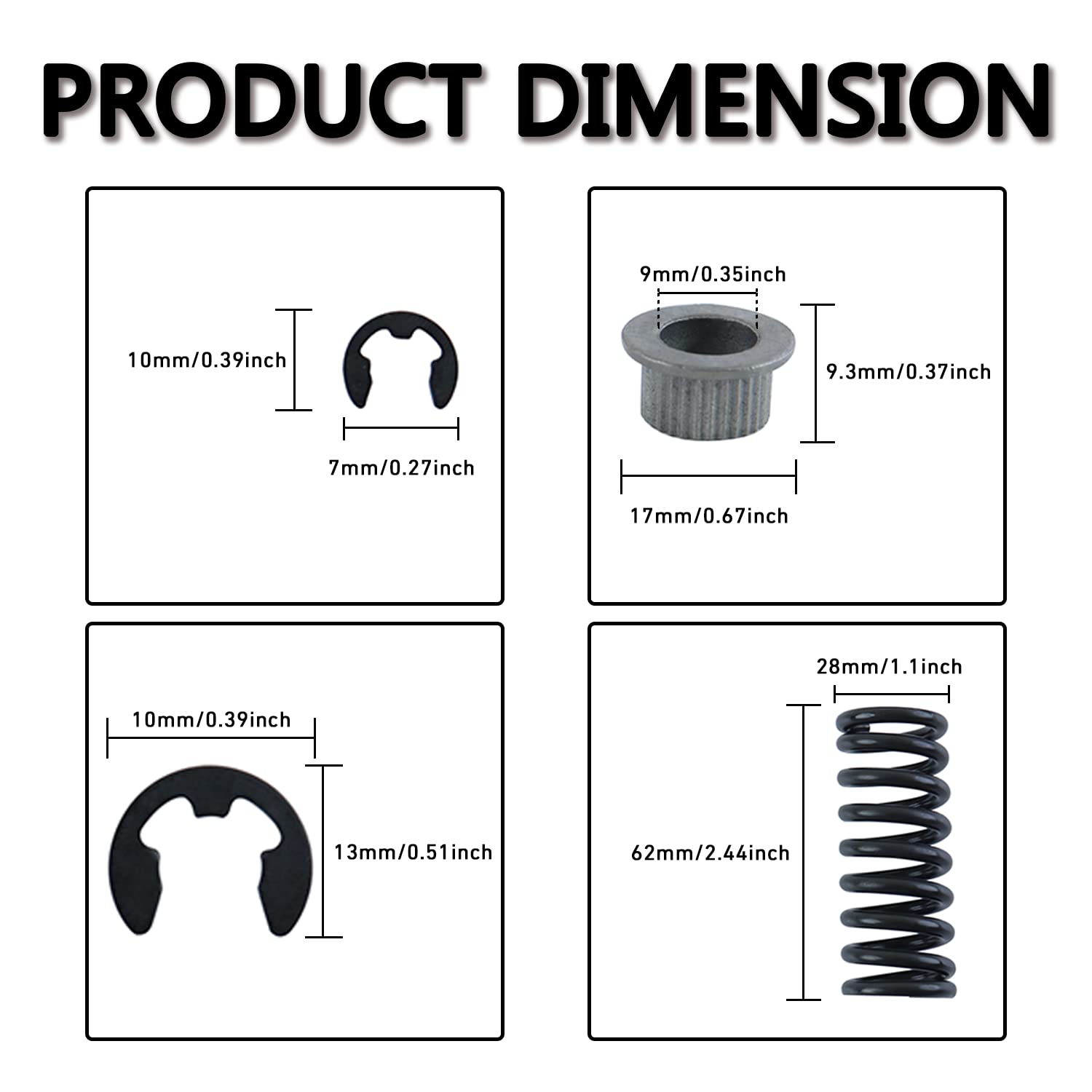 Door Hinge Pin Bushing Repair Kit With Spring + Door Spring Tool Compatible With Chevrolet C1500 C2500 C3500 K1500 K2500 K3500 G