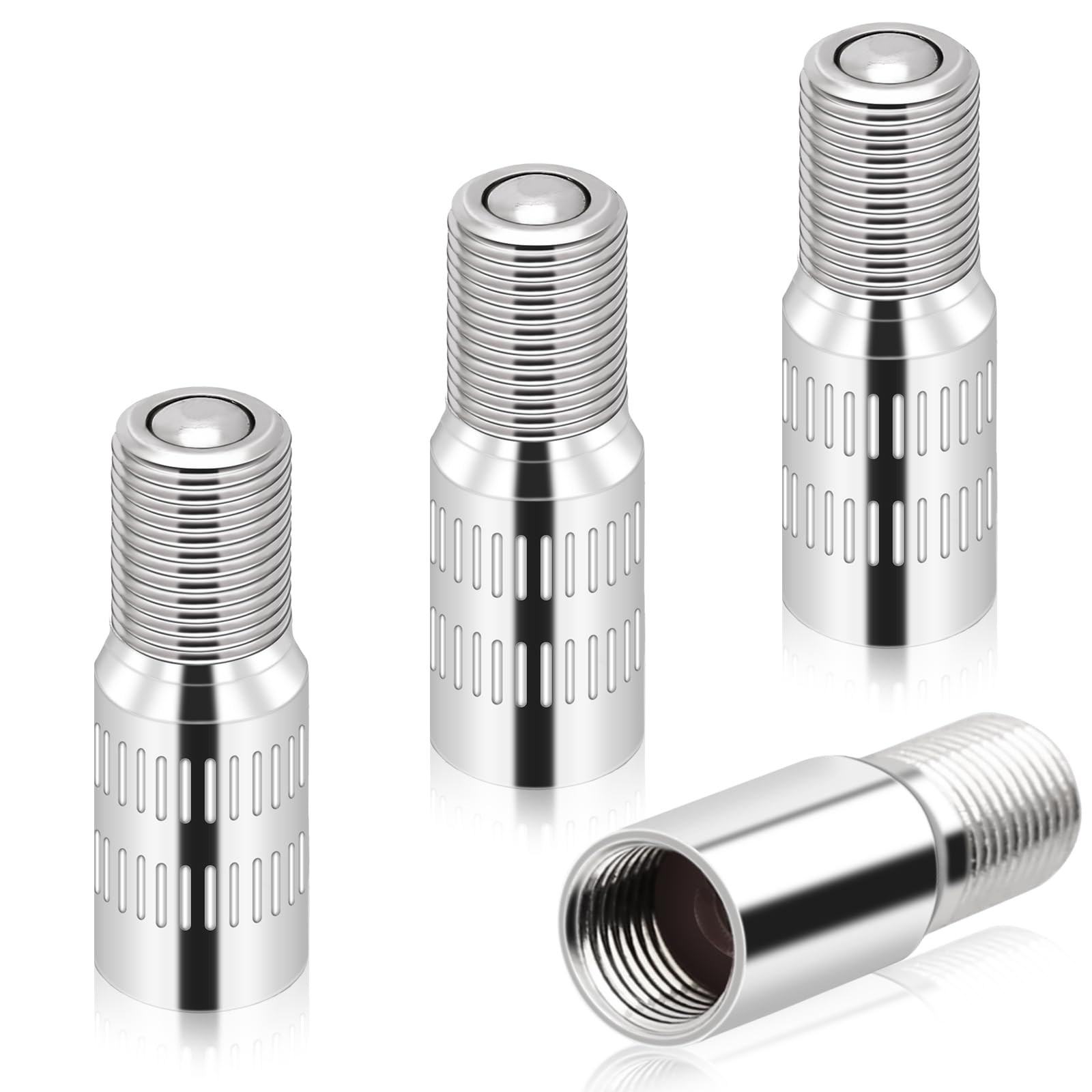 4 Pcs Valve Caps Stem Extension 27mm Tire Valve Extenders Brass Tire Stem Extension Wheel Tire Cap Extender Adapter for Car Moto