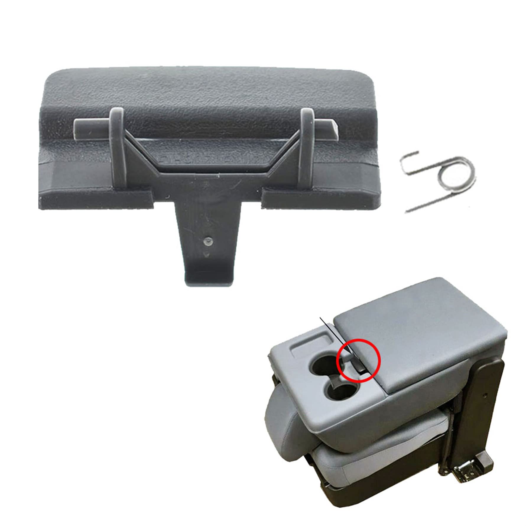 munirater Gray Center Console Seat Lid Latch Replacement for F150 2010-2018 BL34-18672A66