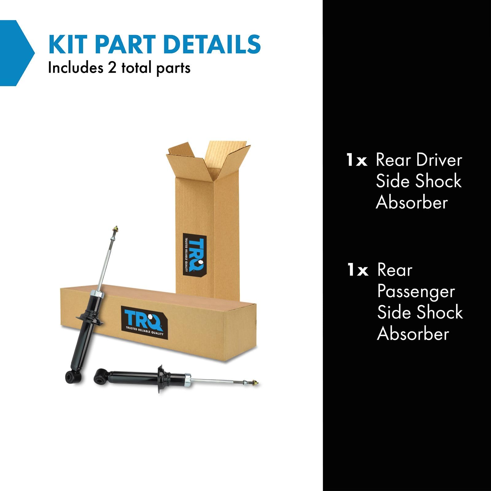 Trq Rear Shock Absorber Set Compatible With 2000-2006 Nissan Sentra