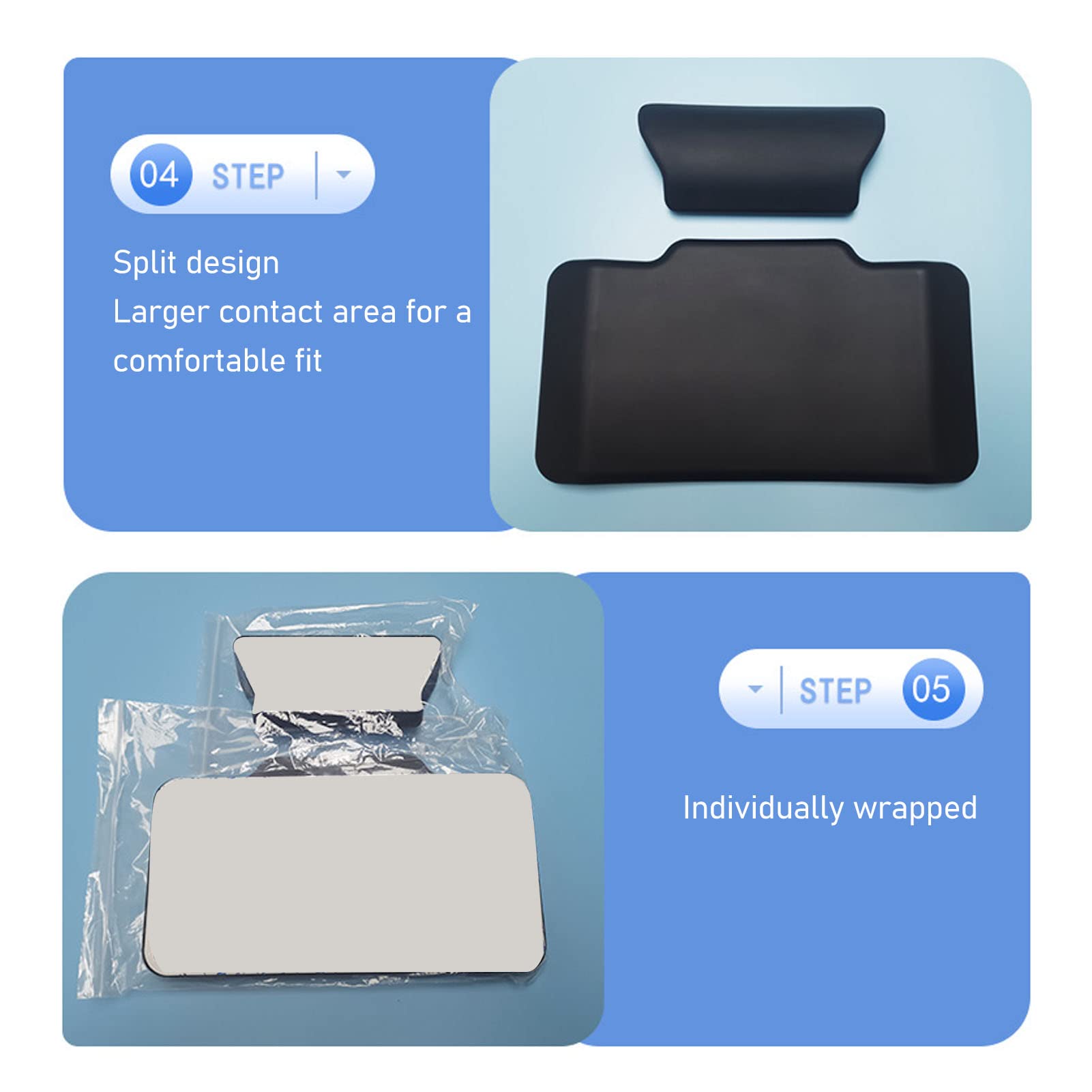 Motorcycle Passenger Backrest, Kimiss 3Cm Thickness Tail Box Passenger Backrest Support Damping Pad Pu Leather Motorcycle Back Pad