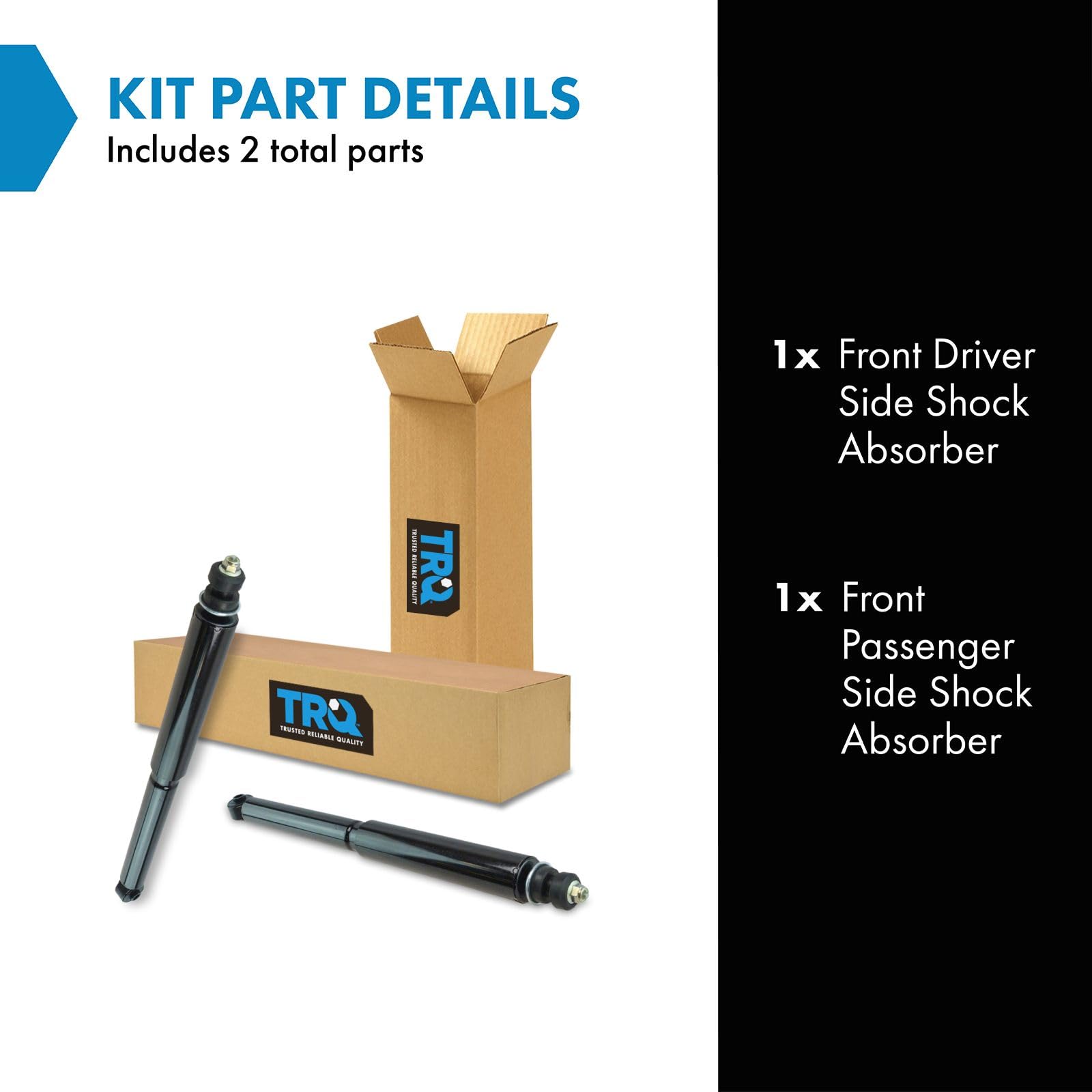 Trq Front Shock Absorber Set Compatible With 1994-2010 Dodge Ram 2500 Ram 3500 2011-2013 Ram 2500 2011-2012 3500