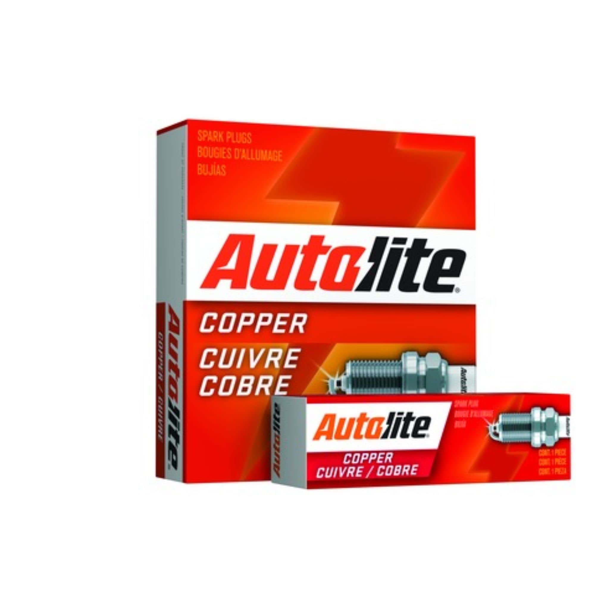 Autolite 4092-4Pk Copper Non-Resistor Spark Plug, Pack Of 4