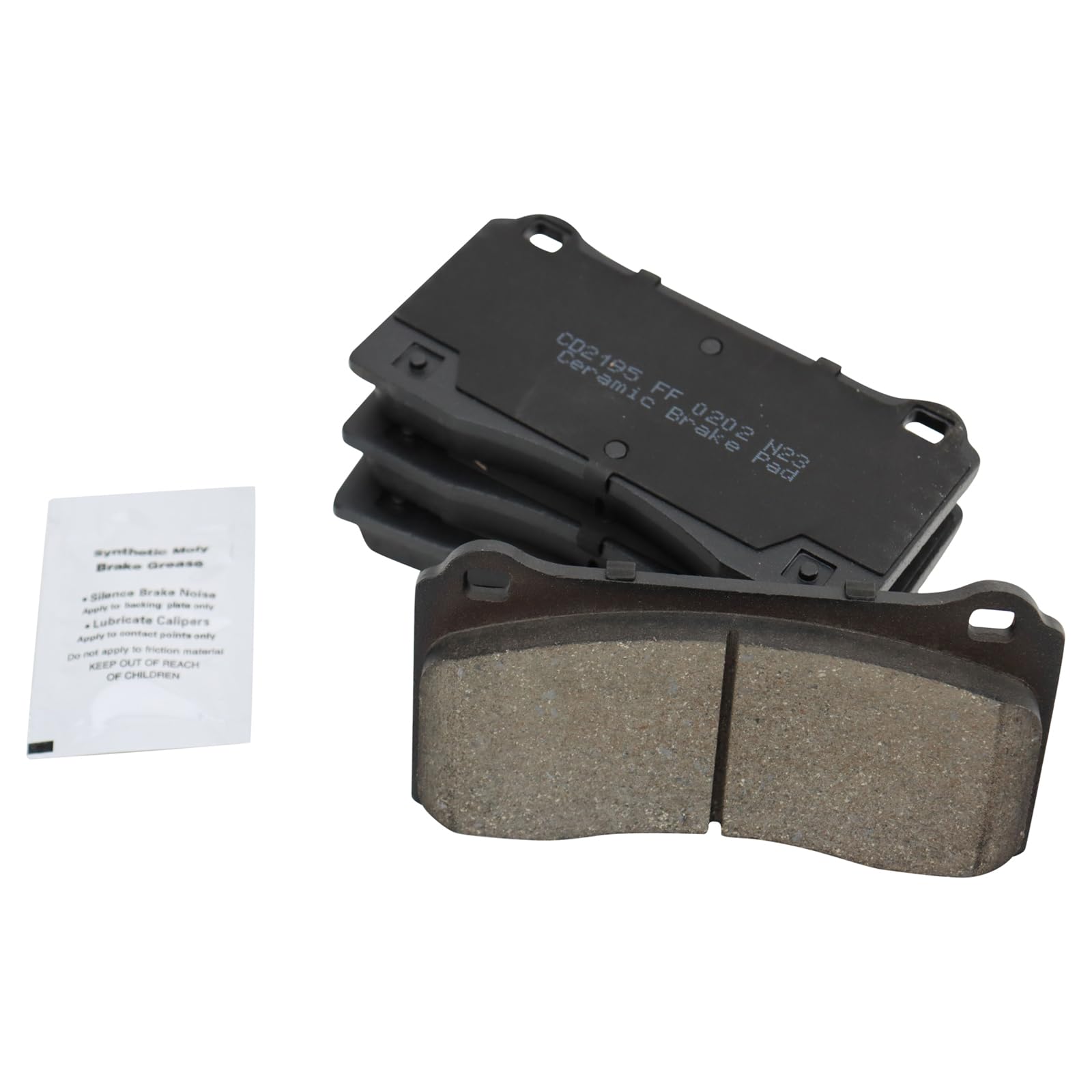 TRQ Front Brake Pads Ceramic Compatible with 2017-2018 Tesla 3