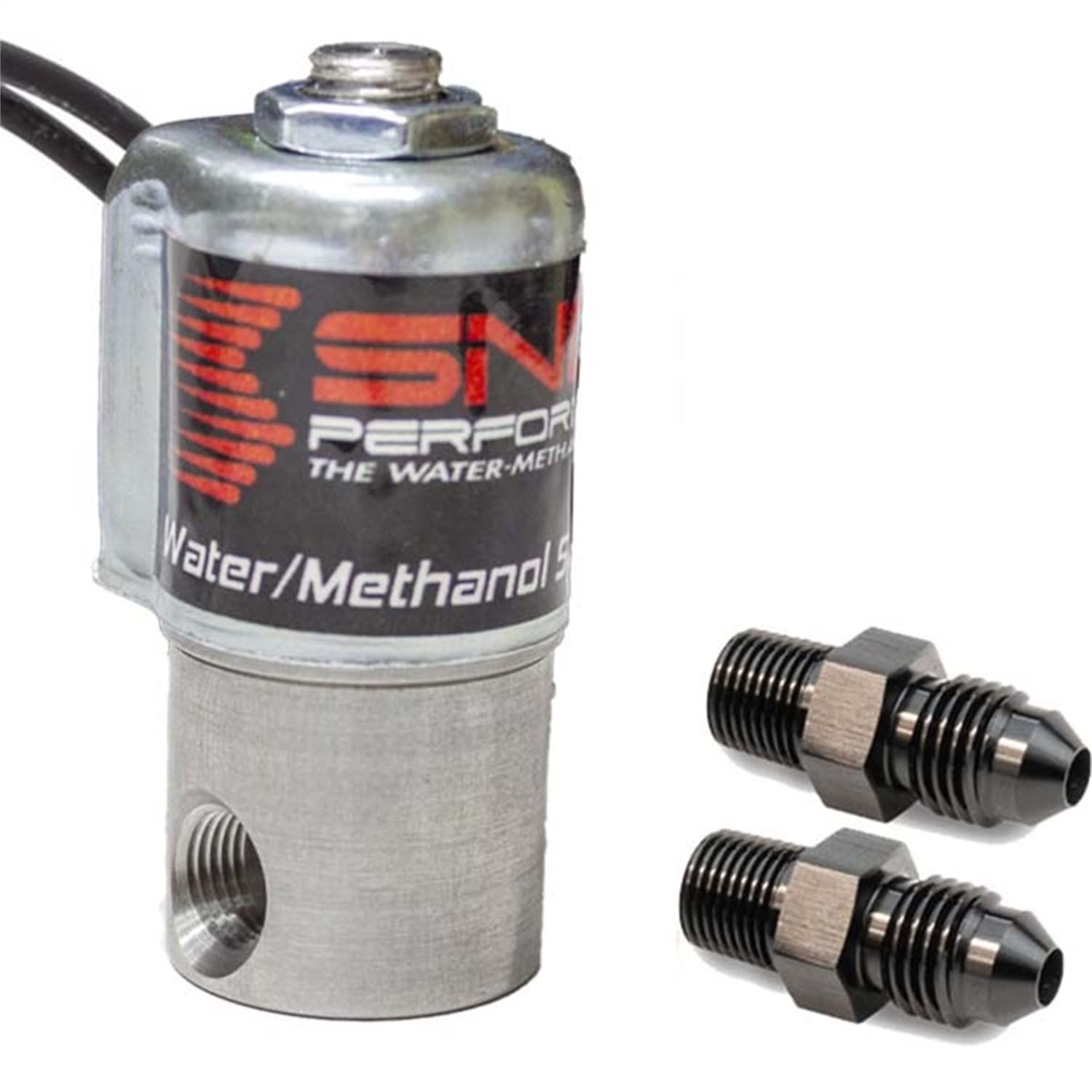 Snow Performance Sno-40060-Brd Hi-Flow Water-Methanol Solenoid Upgd. 4An Fittings (Systems With 4An Ss Braid Line), 1 Pack