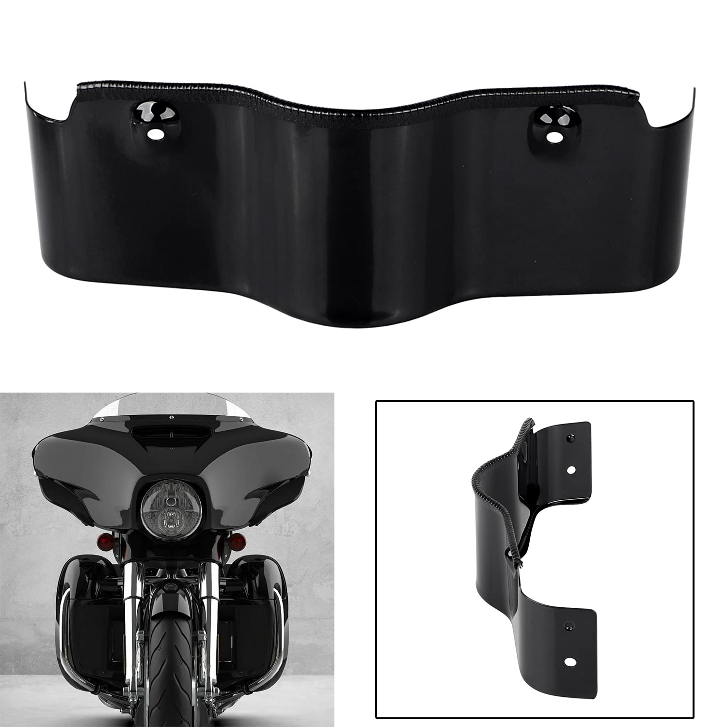 XMMT Black Batwing Outer Fairing Lower Trim Skirt for Harley Touring Street Glide FLHX 2006-2013 Electra Glide FLHT 1996-2013