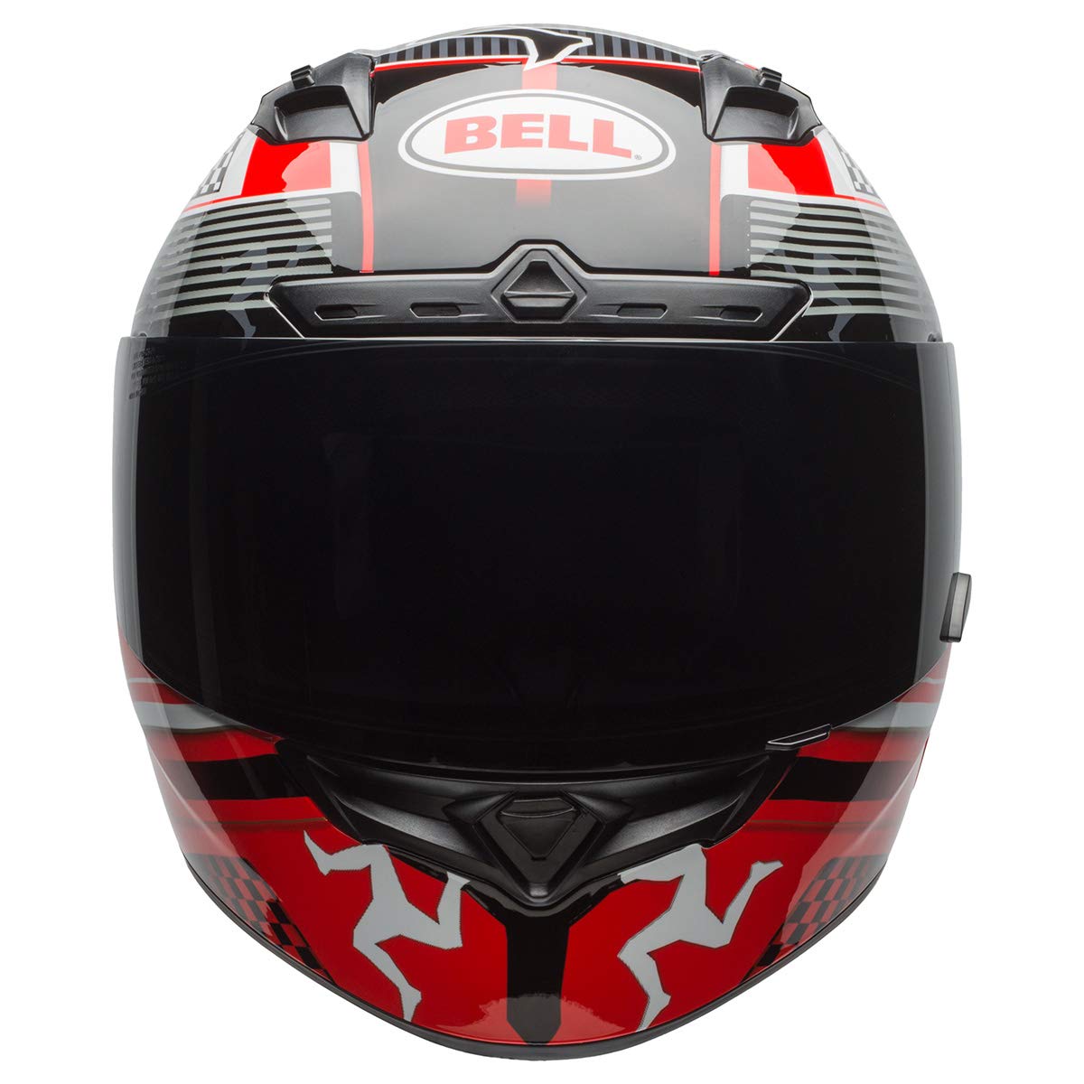 Bell Qualifier Dlx Full-Face Helmet Isle Of Man 17.0 Gloss Black/Red Extra Small