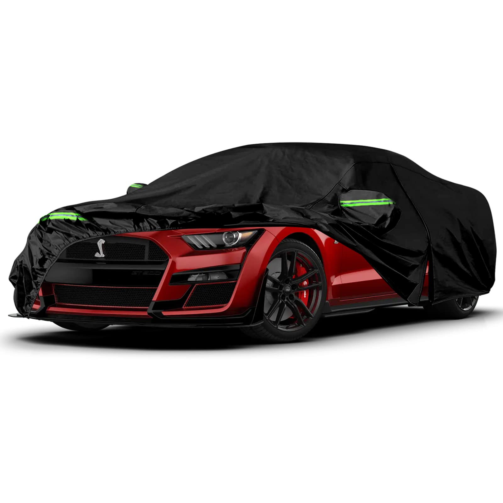 Waterproof Car Cover Replace For 2005-2025 Ford Mustang, 6 Layers All Weather Custom-Fit Mustang Full Car Covers With Zipper Doo