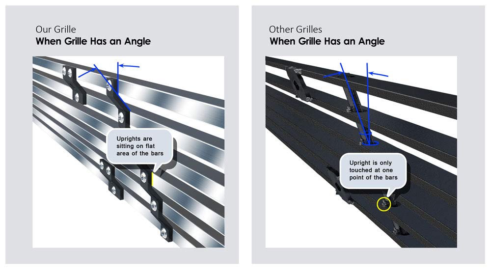 APS Compatible with Chevy Silverado 1500 1999-2002 & 00-06 Suburban Tahoe Main Upper Stainless Steel Chrome Billet Grille Grill Insert C85068A