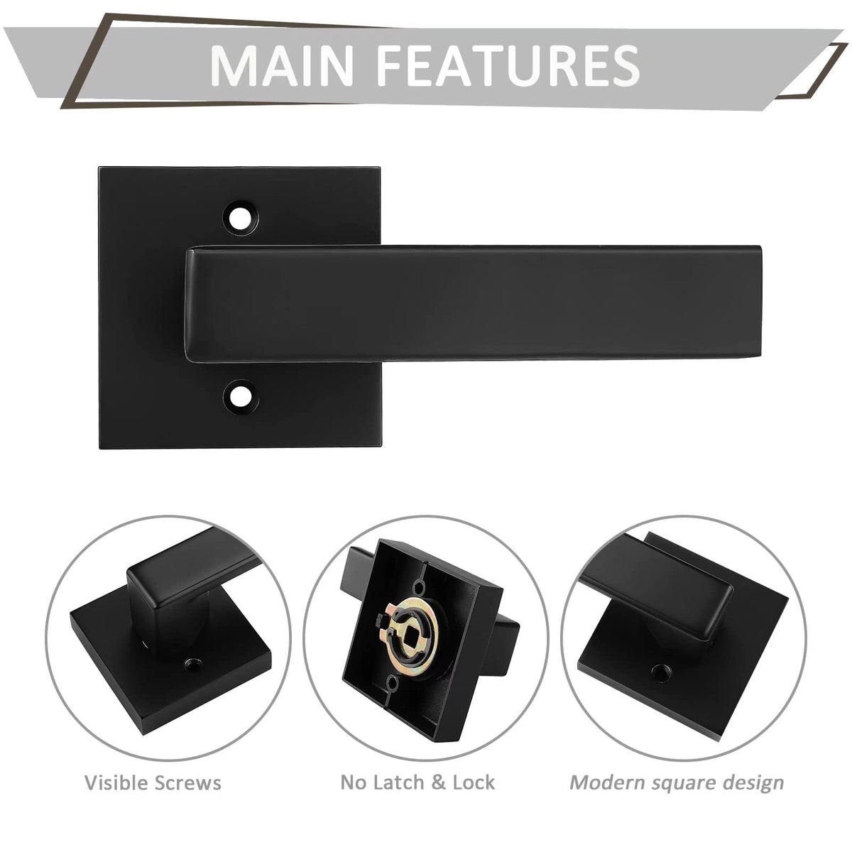 Probrico 10 Pack Dummy Door Lever,Single Sided Door Handle for Closets French Do WBHDWB088CT47SS