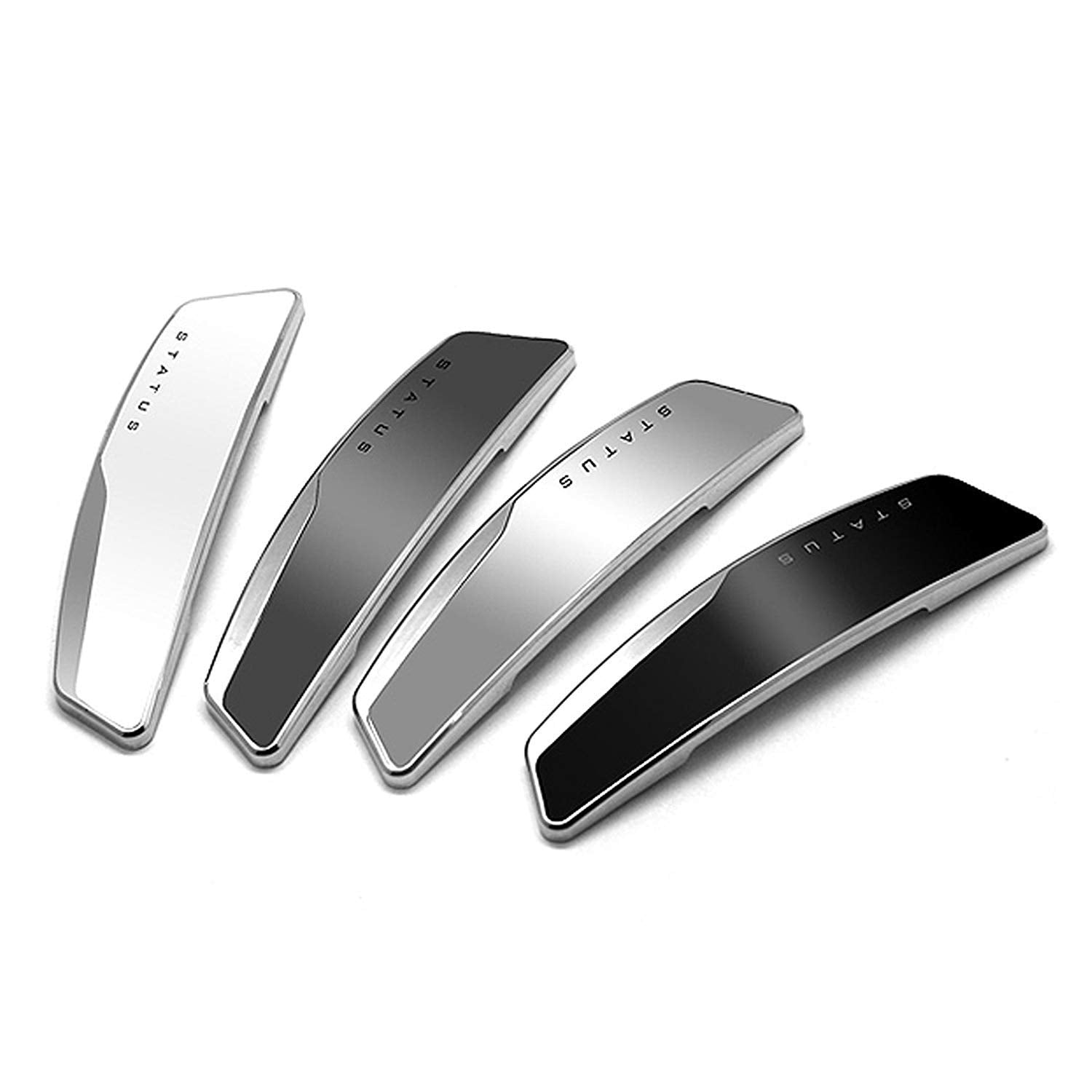 Status High Glossy Slim Door Edge Guards - 4Pcs Bumper Protector Trim, ABS Plastic, White, Model ST-GD280