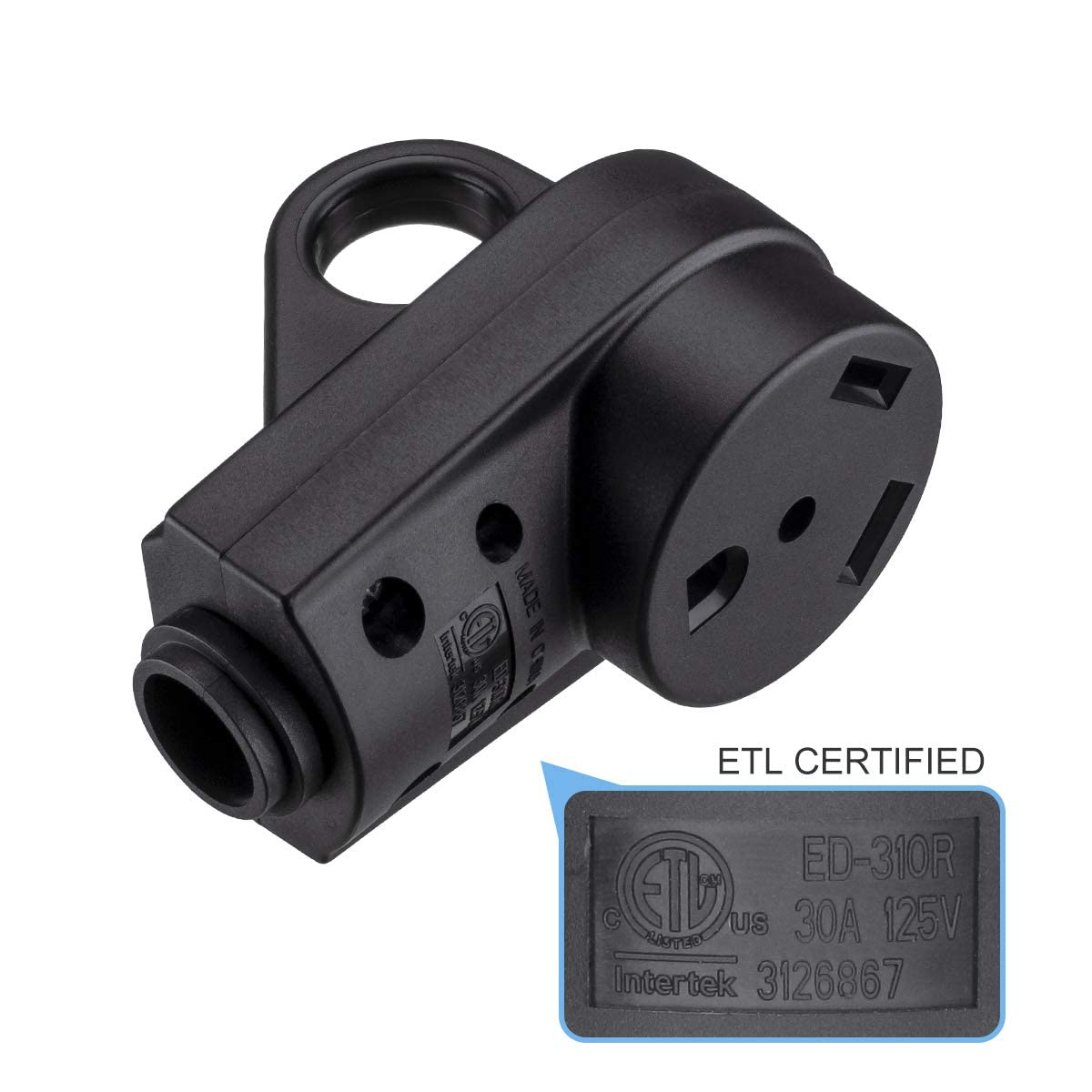 Miady 30Amp Rv Replacement Female Plug With Easy Unplug Design, Etl Certified