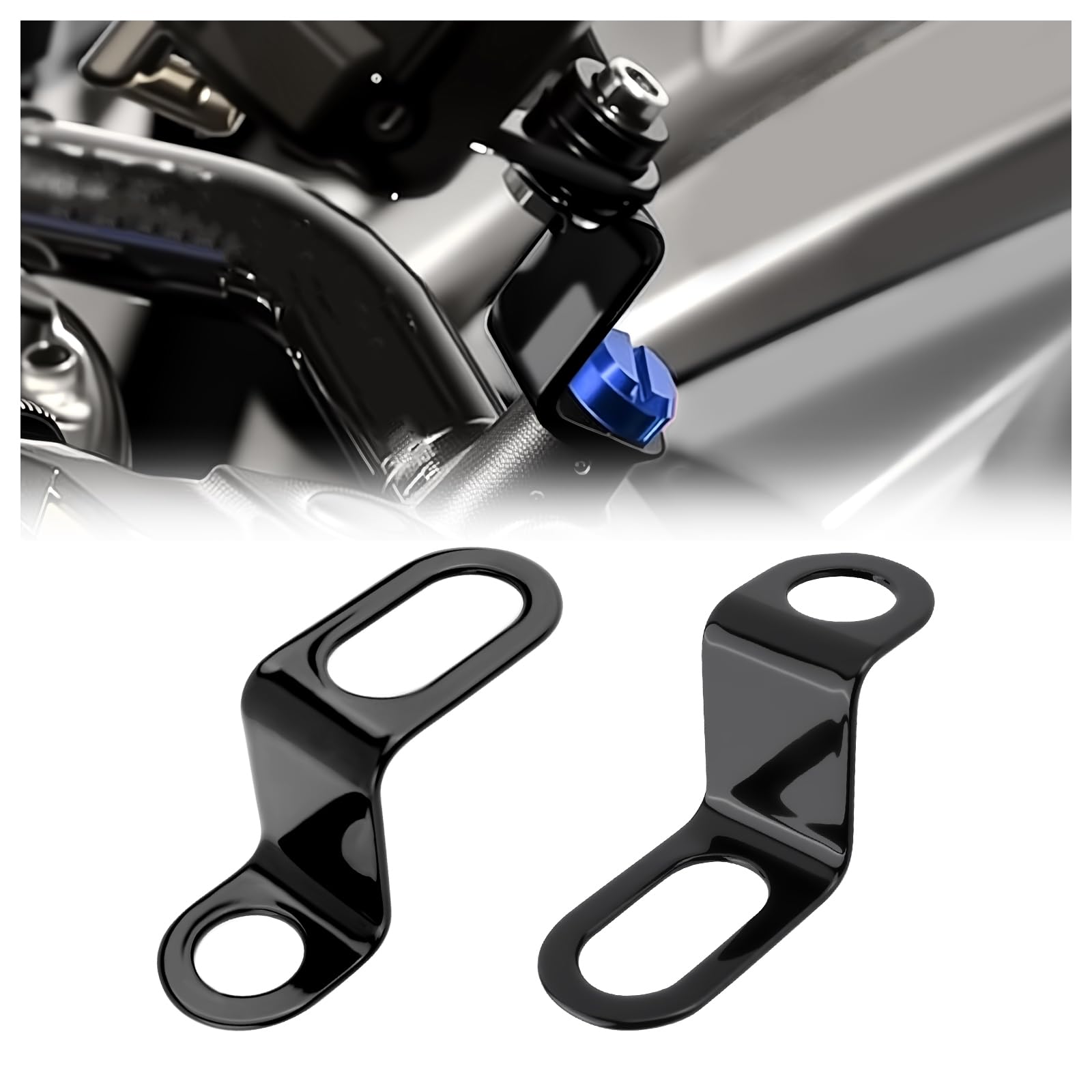 2PCS Motorcycle Turn Signal Bracket for Rear with L-shape,Sturdy Motorcycle Rear Turn Signals Bracket for Mounting of Turns Sign