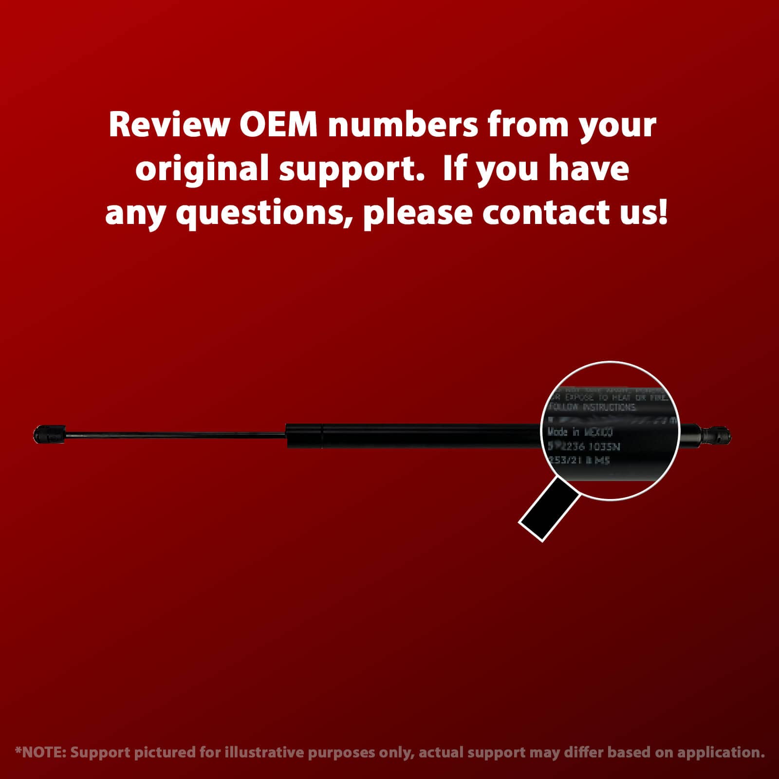 Lift Supports Depot Qty (1) Fits Tundra Rear Tailgate 2007 To 2021 Replaces 66140-0C010 - Direct Fit And Easy Installation