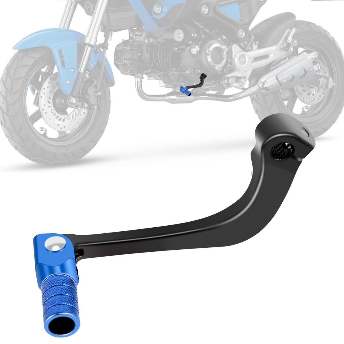 IUVWISN Motorcycle Folding Gear Shifter Shift Lever CNC for Grom MSX 125 2013-2024 Grom Clone Boom Vader 125 BD125 SR6 Blue