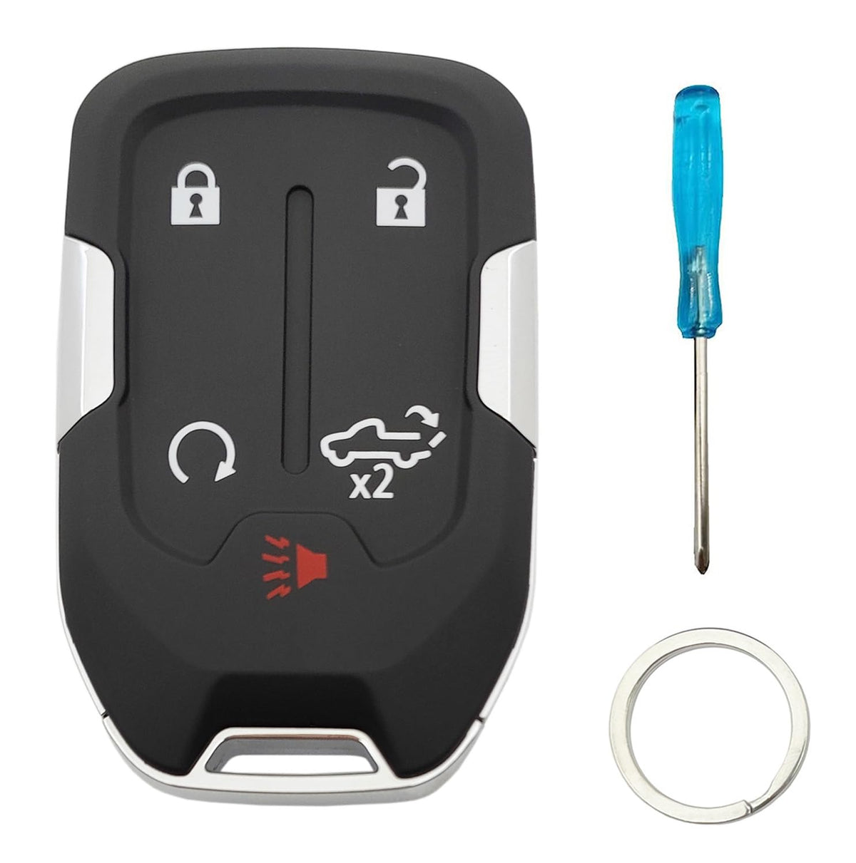 Smart Key Fob Cover Case Shell Fit For 2022 2021 2020 2019 Chevy Silverado And Gmc Sierra 1500 2500Hd 3500Hd Keyless Entry Remot