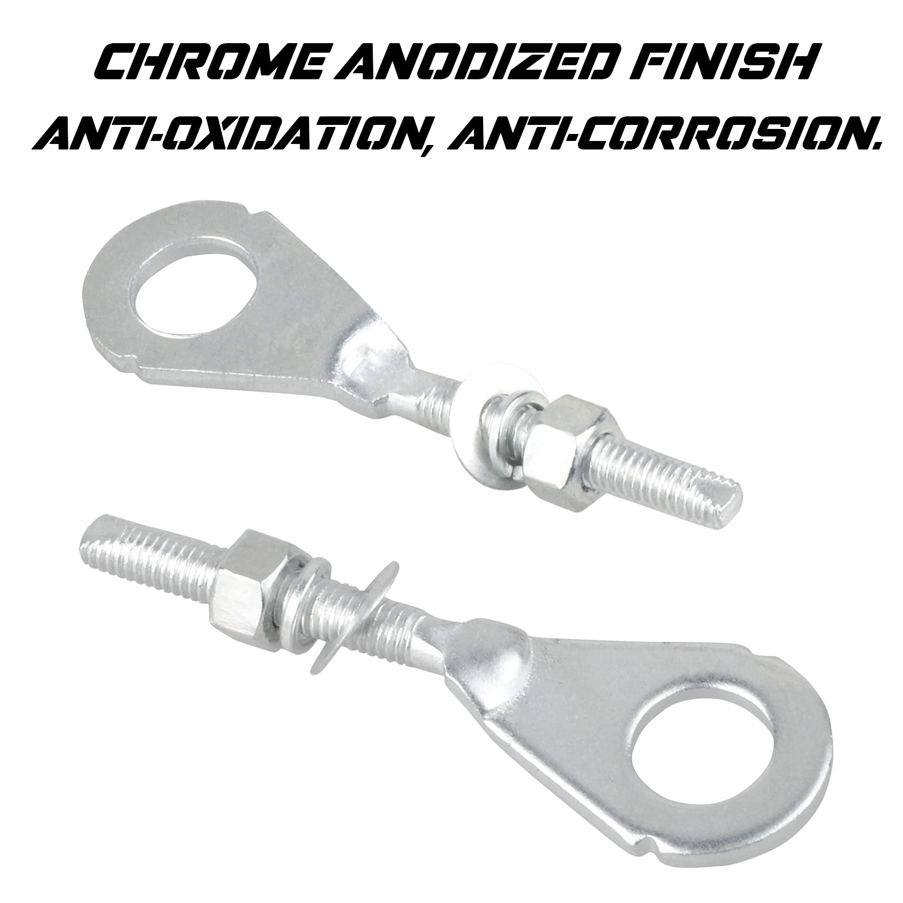 Nthreeauto Motorcycle Chain Adjuster Tensioner Metal Chain Axle Adjusters Compatible With Honda Ct70 Xr70R Crf50F C70 Crf100F Crf70F Crf80F Xr75 Xr80 Xr100 (80Mm)