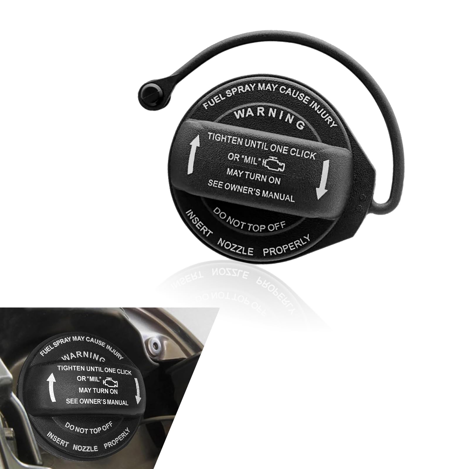 Tesnaao 1 Pc Car Fuel Tank Cap, Fuel Filler Cap Replacement Parts 5C0201550T 5Q0201550L, Tightly Sealed Waterproof And Dustproof