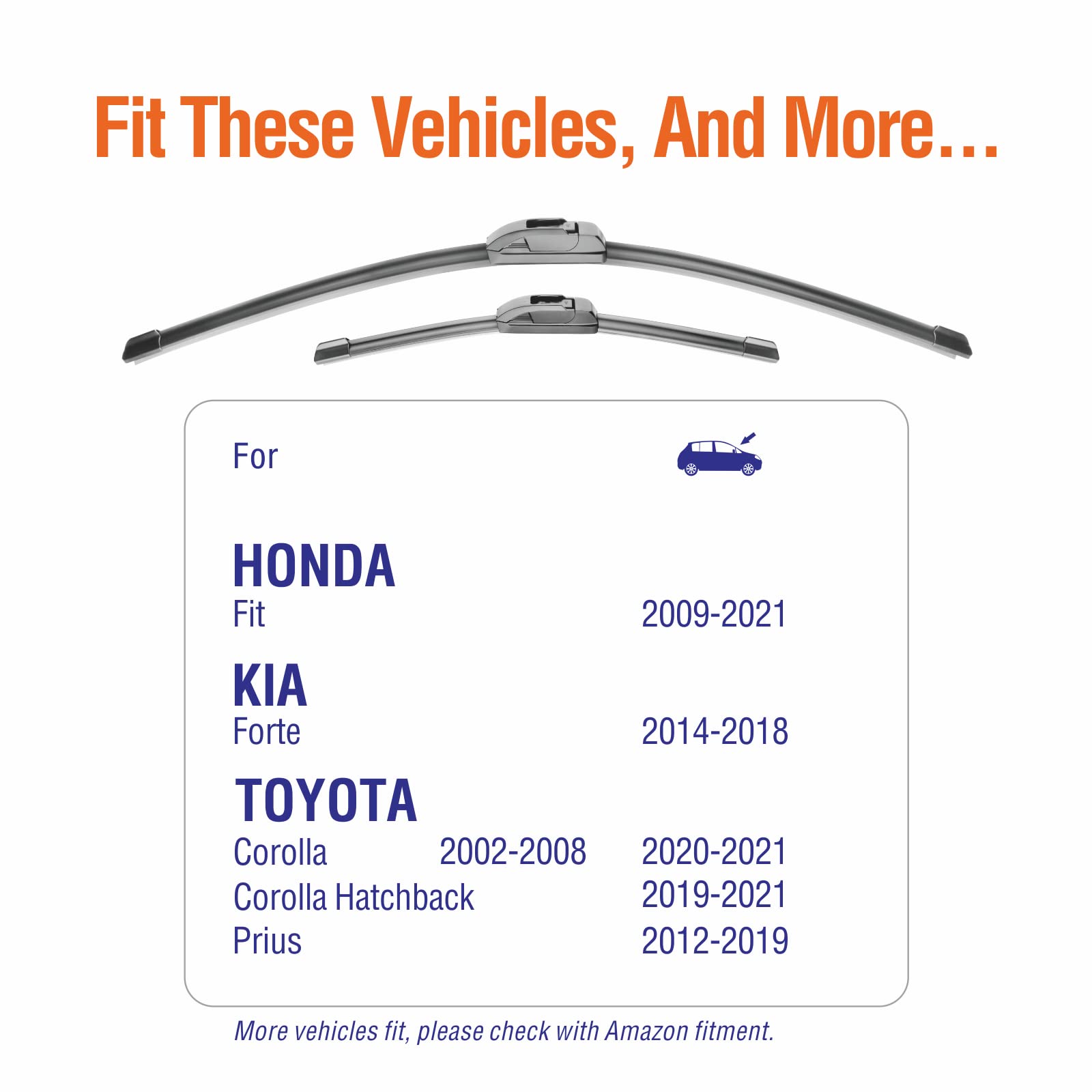 Wowiper Wiper Blades 28'' + 14'' Automotive Replacement Windshield Wiper Blades For My Car Premium All-Seasons Oe Quality Wipers