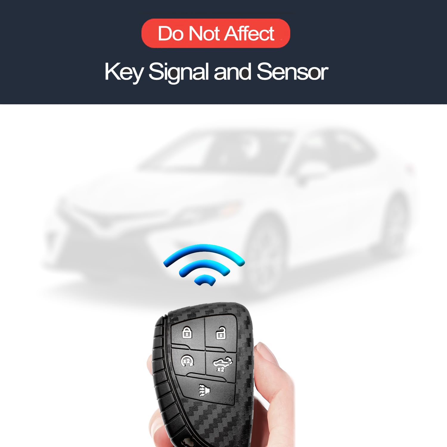 Infipar 2Pcs Compatible With Chevy Gmc Key Fob Cover Case Key Chain Fit For Chevrolet Chevy Silverado 1500 2500 3500 Hd Ev Gmc S