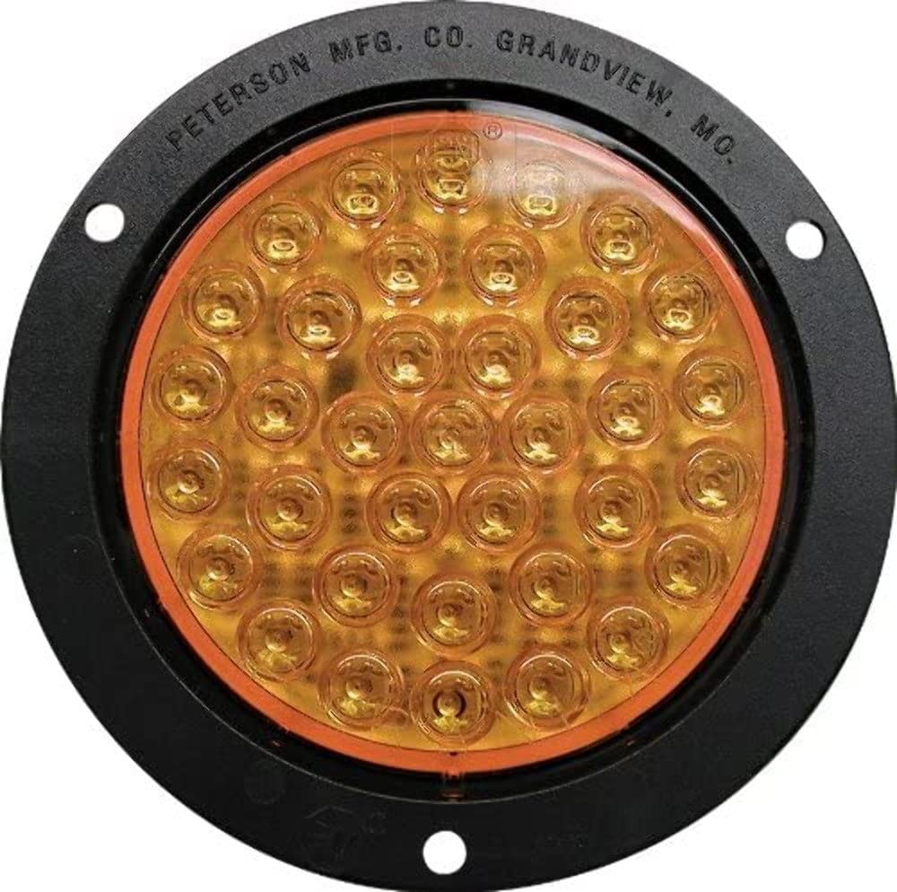 Peterson Manufacturing V418Kta Led H/W Flange Mount Kit (4",T/S, Round, 36 Diode), 1 Pack