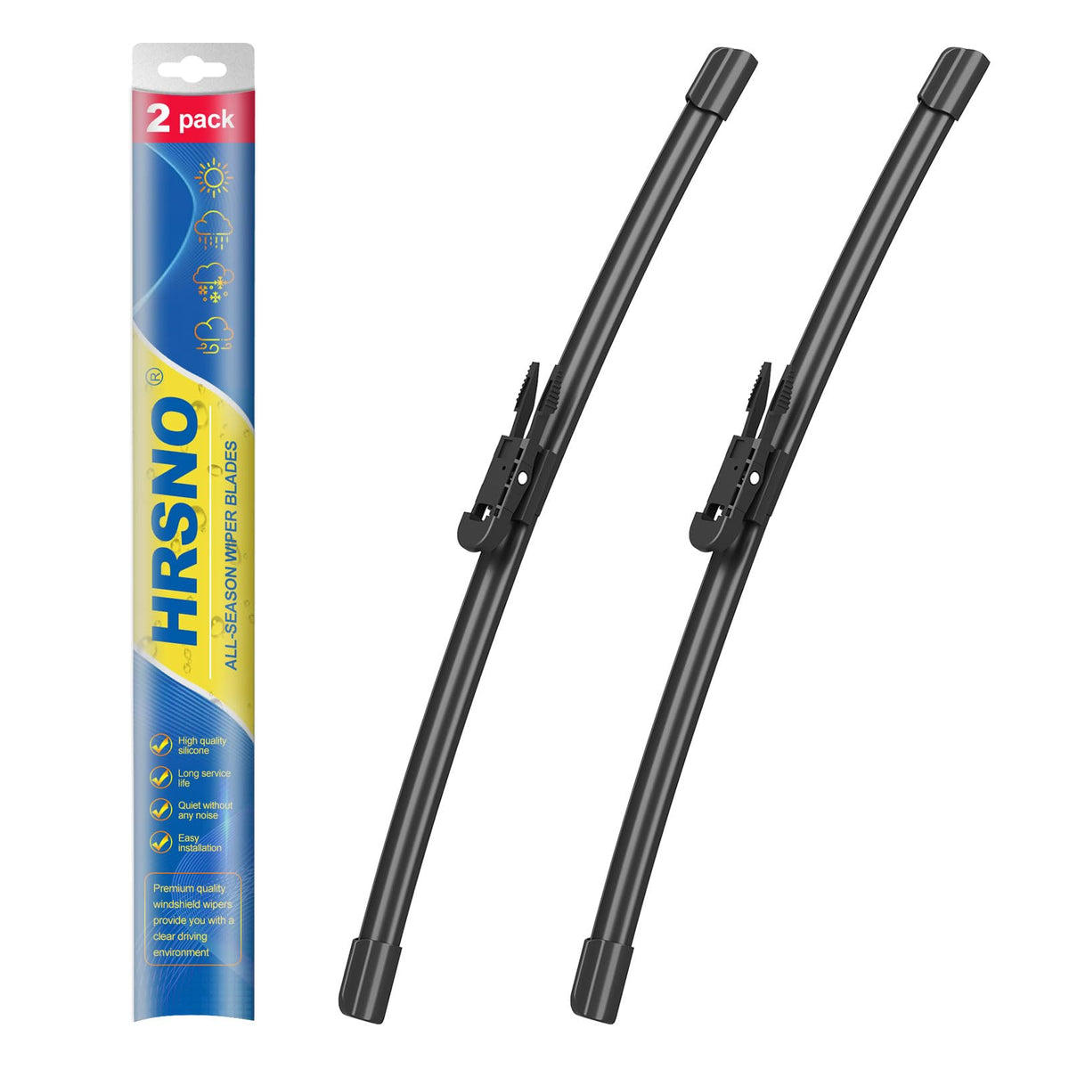 Hrsno Quality All-Season Premium Windshield Wiper Blade Replacement For Bmw 328I 2010-2013, Easy For Installation 24''+19''(Pack