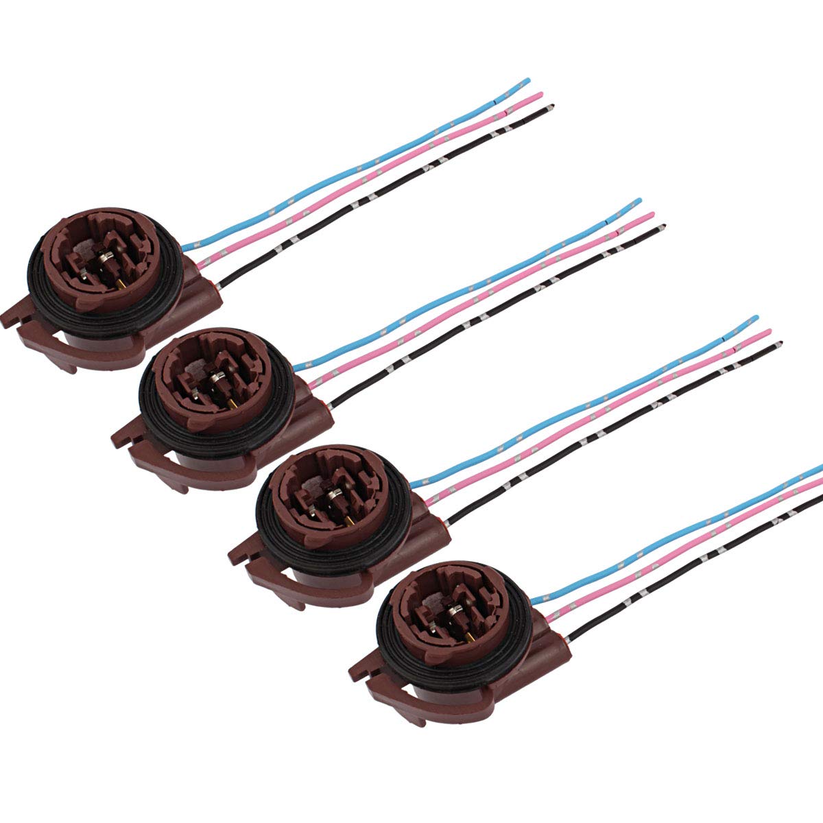 Winka 3 Taps 3157 Bulb Female Socket Pre-Wired Harness Sockets for Bulbs Brake Light Bulbs Turn Signal Lights