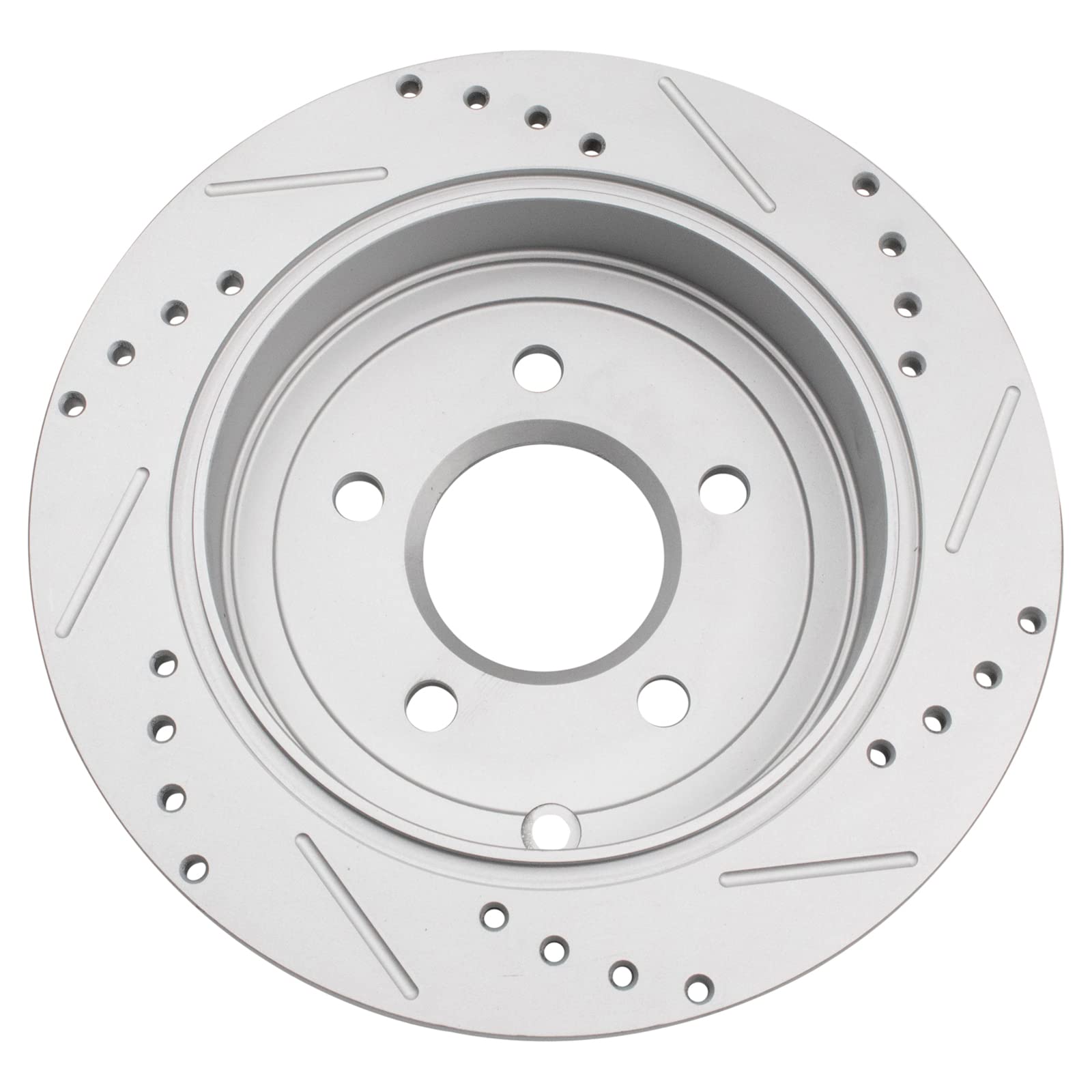 Trq Performance Rear Drilled Slotted Coated Brake Rotor Set For Gm New