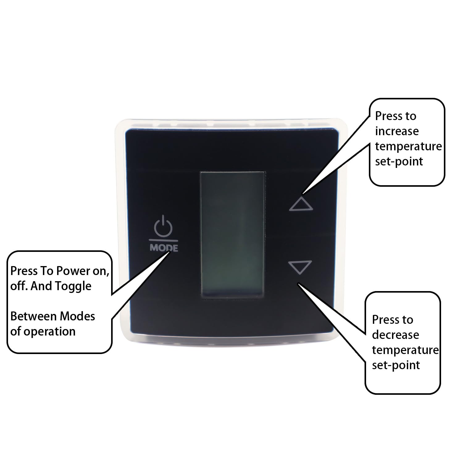 3316250.712 RV Single Zone Wall Thermostat Replacement for Dometic for RV/Camper Conditioners, Blue Backlight LCD Display, Black