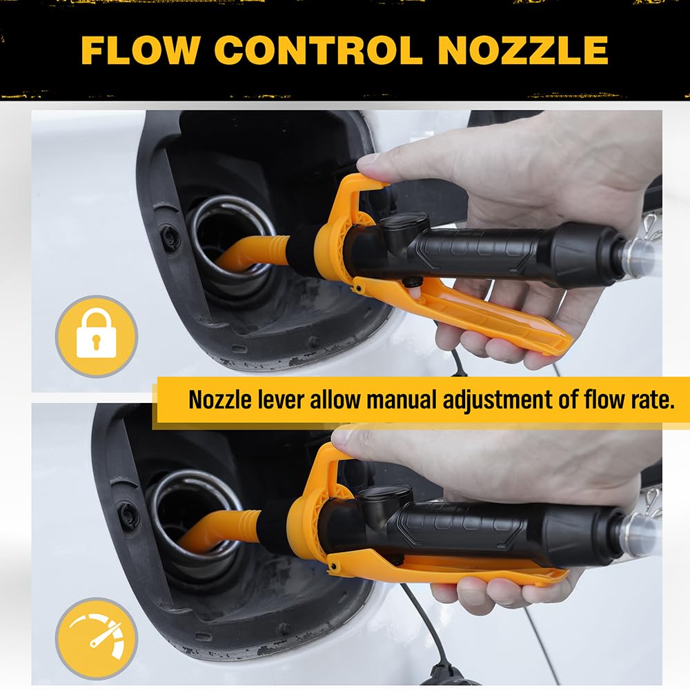 ELEAD Portable Battery Powered Pump - Electric Fuel/Water Transfer Pump 2.2 GPM, Liquid Siphon Pump with Adjustable Flow Control