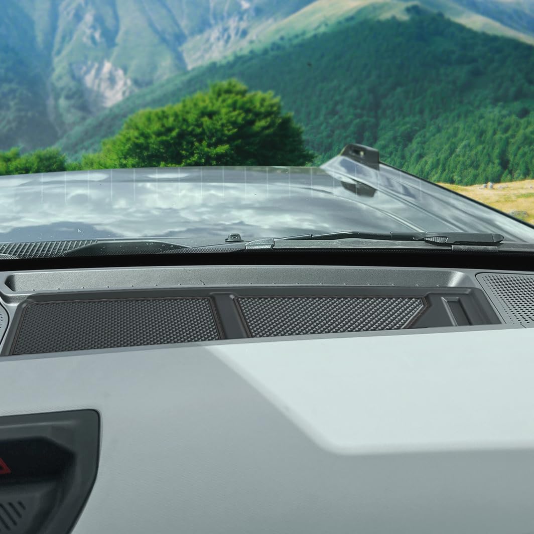 Auovo Dash Cover Tray Compatible with Ford Bronco Accessories 2021 2022 2023 2024 Anti-Slip Silicone Car Dashboard Compartments