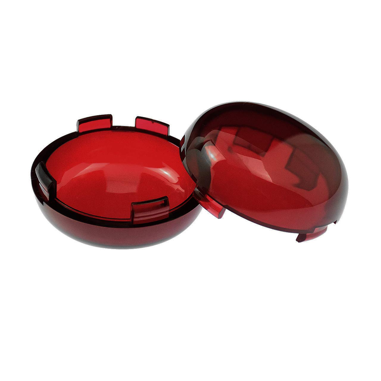 Turn Signal Light Lens Cover Front Rear Bullet Lights Fit For Harley Sportster 883 1200 Dyna Road Glide Street Glide (Red)