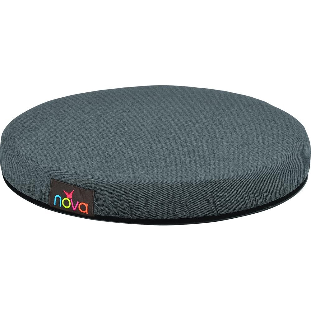 NOVA Swivel Seat Cushion for Car or Chair, 360 Degree Pivot Disc for Easy Transfer, 2    Thick Cushion with Removable Cover