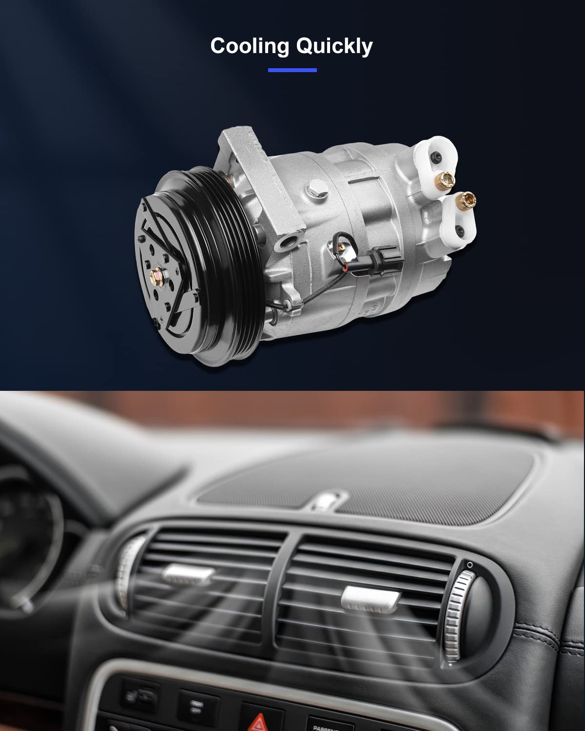 Eccpp Air Conditioning Compressor 2003-2008 For Infiniti Fx35 3.5L 2003-2006 For Infiniti G35 3.5L A/C Compressor