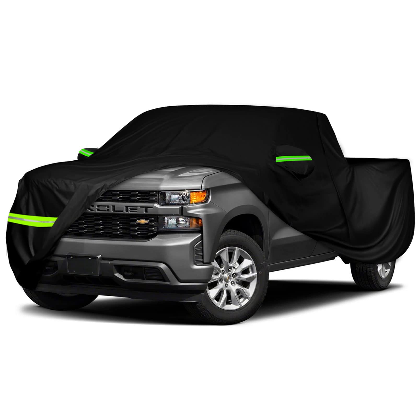Waterproof Car Cover Compatible with Chevrolet Silverado/GMC Sierra 1500/2500/3500 Crew Cab 6.6ft Bed 2014-2025, 420D All Weathe