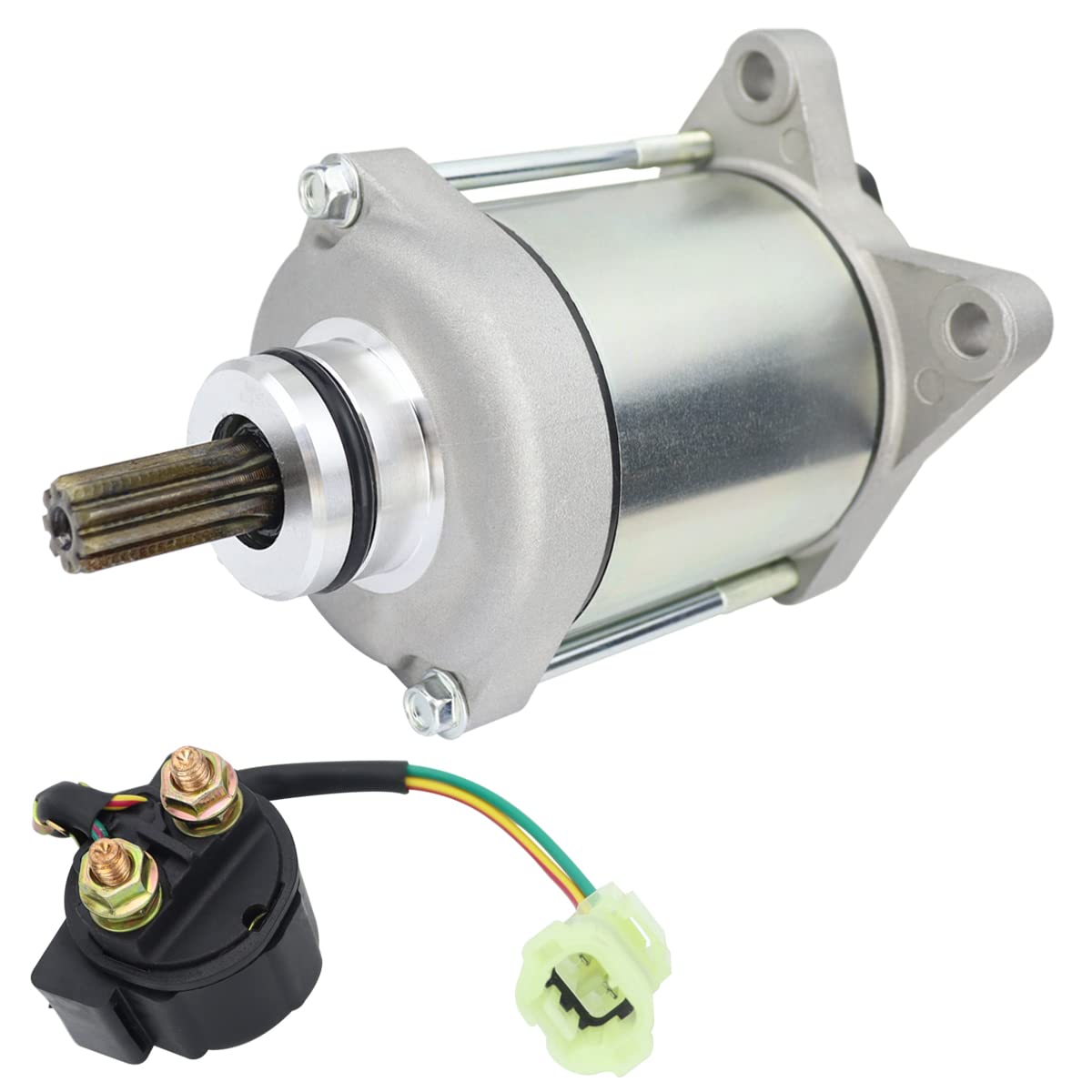 Soarider Starter & Relay for 2008-2020 Honda Recon 250 FourTrax TRX250TE ES TRX250TM, 31200-HM8-B61 19642 410-54133 SMU0478, 200