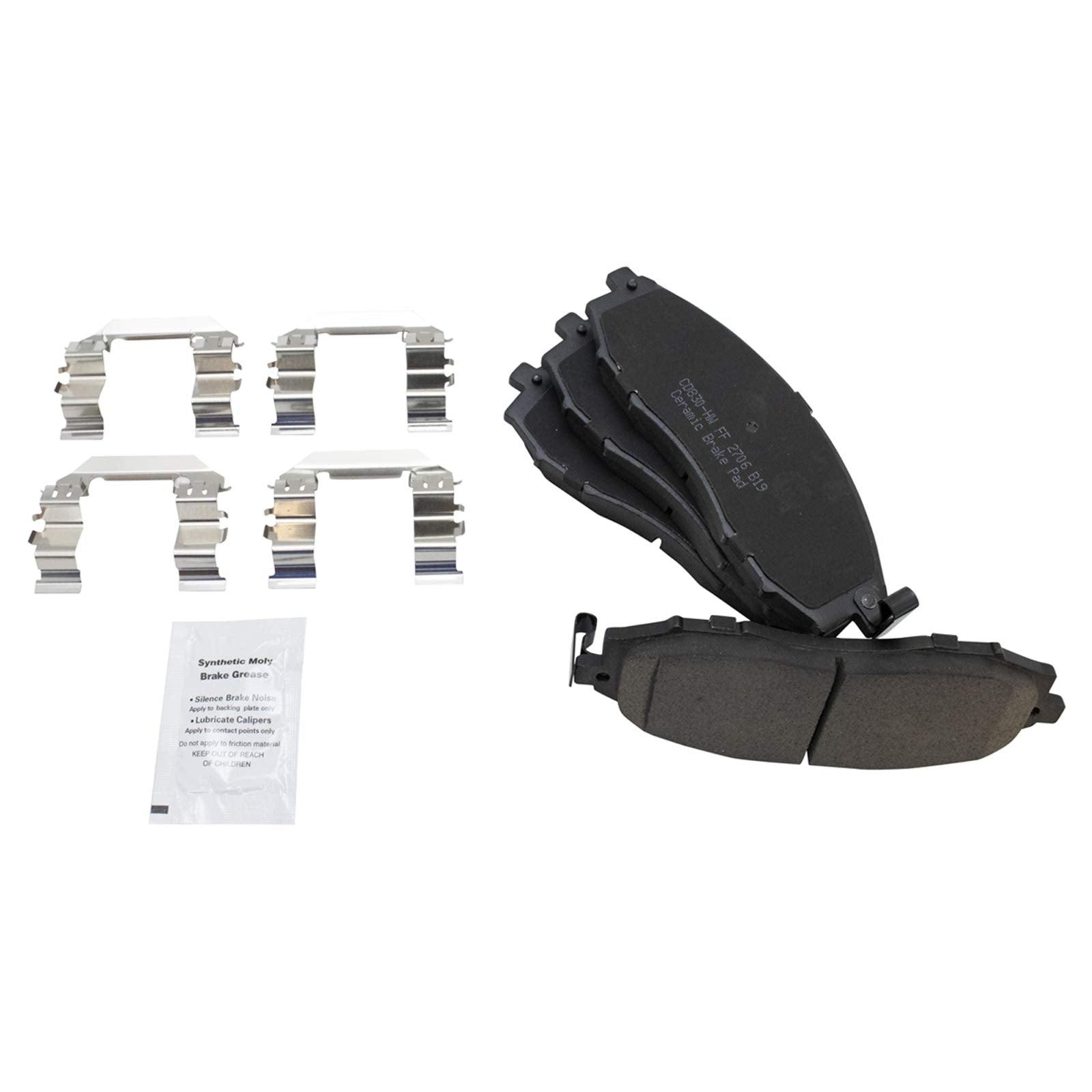 TRQ Front Brake Pads Ceramic Compatible with 2003-2004 Nissan Frontier 2000-2004 Xterra