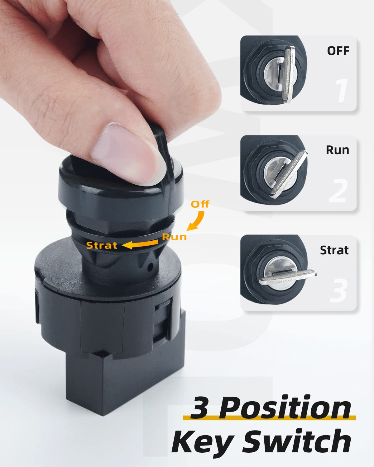 QUICKWOLF 4012165 Ranger Ignition Key Switch Compatible with Polaris Ranger 400 425 500 570 700 800 900 1000 RZR 570 800 900 100