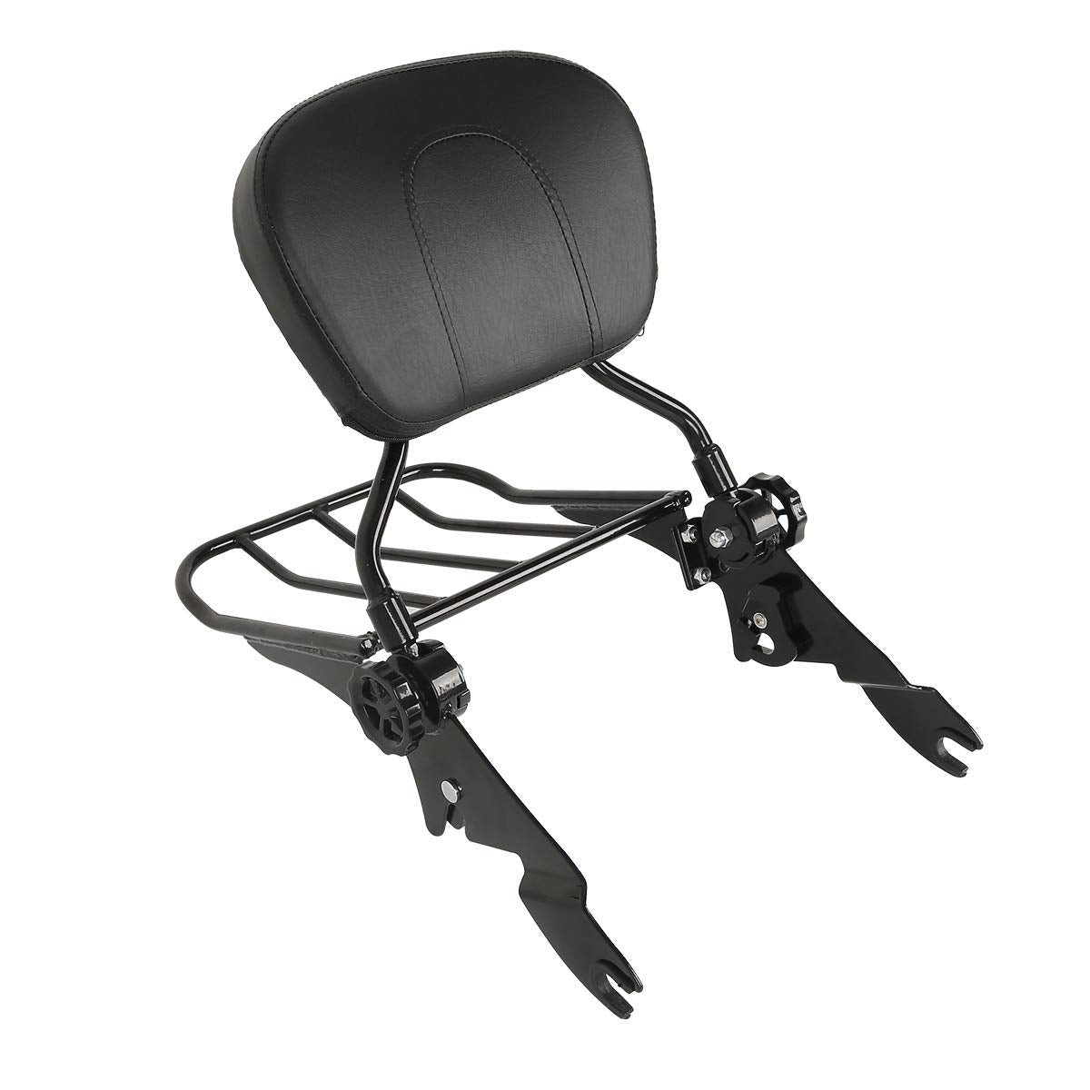 Xfmt Backrest Sissy Bar Luggage Rack Compatible With Harley Davidson 2009-Later Road King, Road Glide, Street Glide, Electra Glide, Ultra Classic,Cvo Road Glide Ultra Custom,Cvo Street Glide