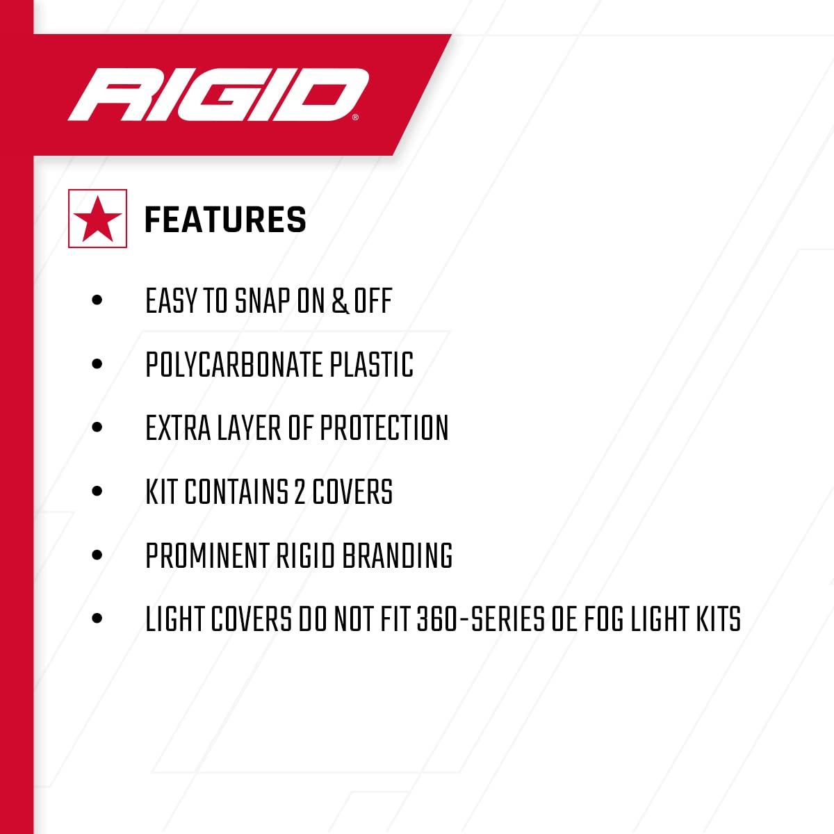 Rigid Industries - Light Cover For 360-Series 4 Inch Led Lights, Amber | Pair (36363-Ta)