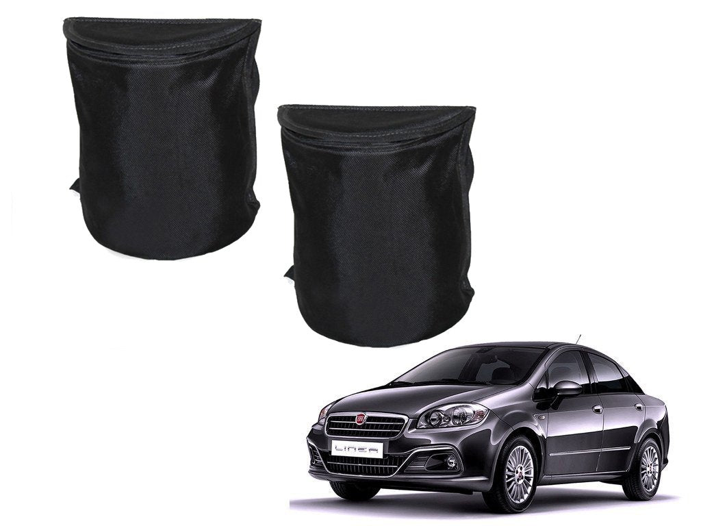 Kozdiko Semi Cylindrical Car Dustbin Set of 2 Pcs for Fiat Linea