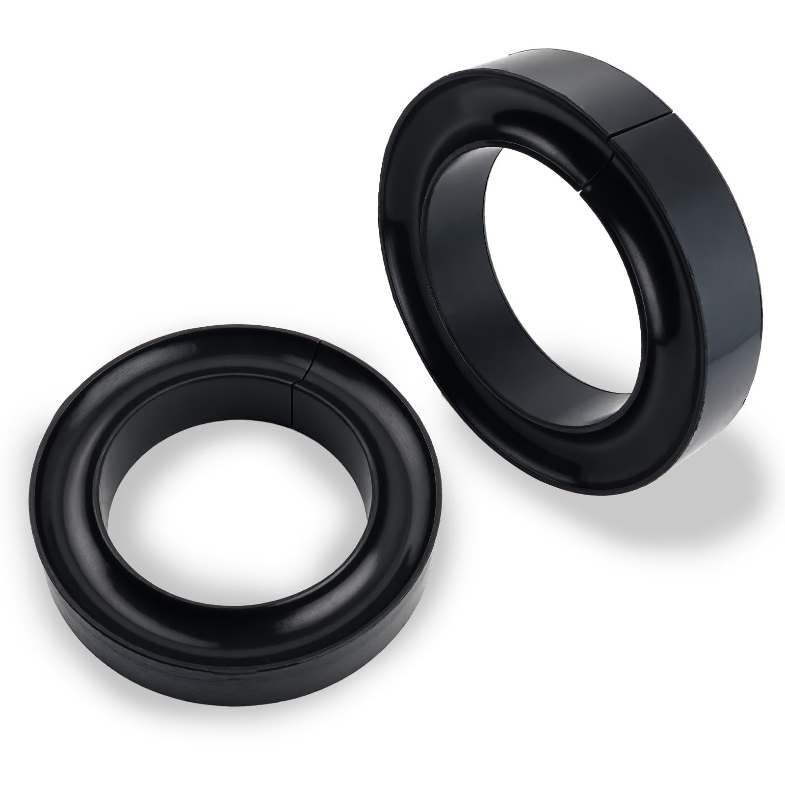 2PCS Heavy Duty Coil Spring Spacer for Car Springs Top/Bottom,1 Liftx4 IDx6 OD Rubber Coil Spring Booster Enhances Spring Rate,U