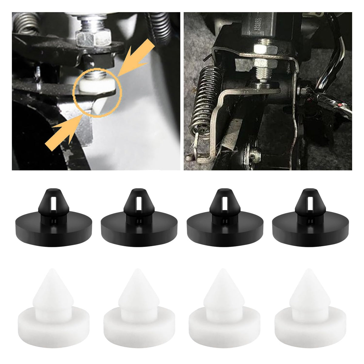 8PCS Car Brake Pedal Stop Pad,Rubber Brake Switch Stopper for Repairing Automotive Brake Light,Clutch Pedal Pad Stopper OEM#4650