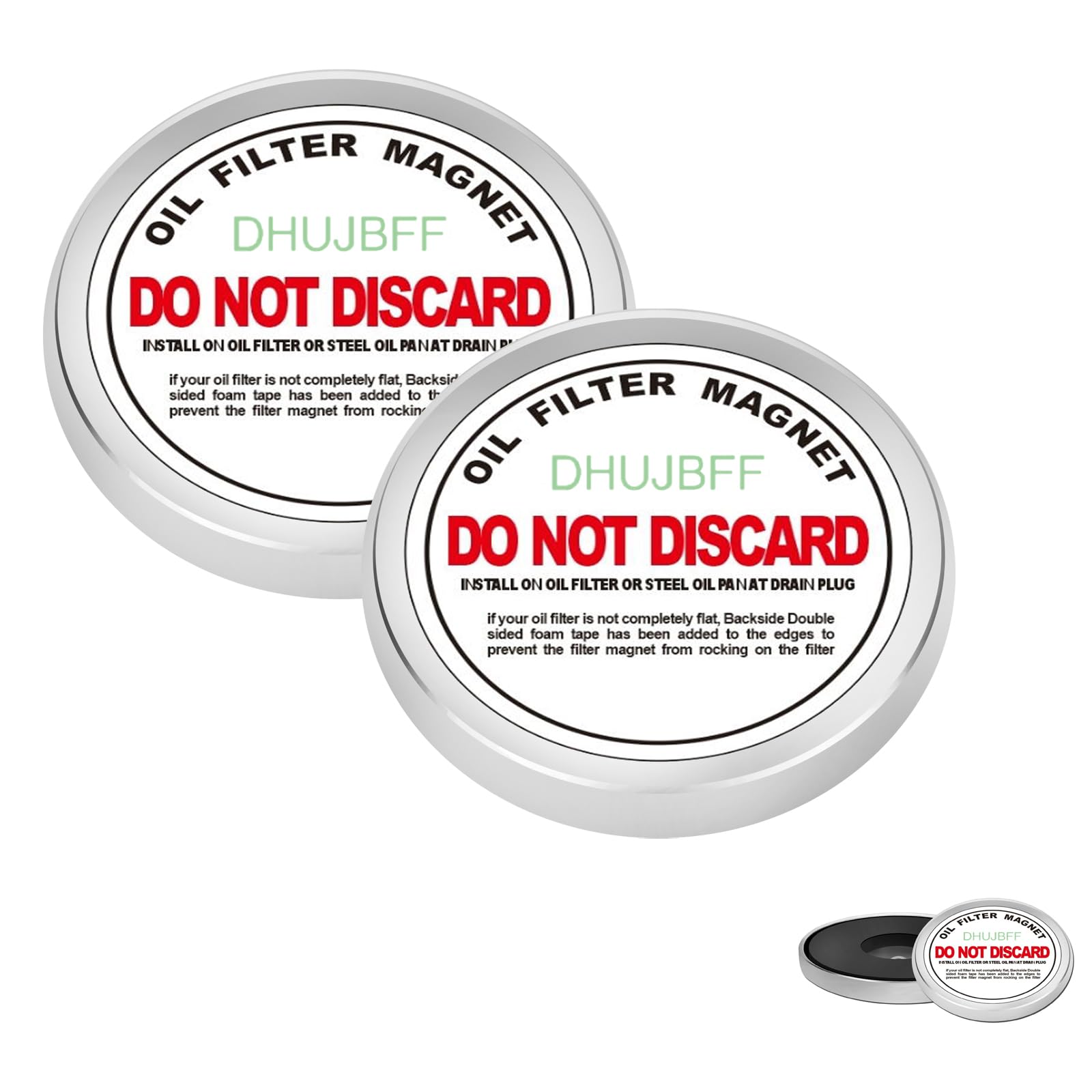 DHUJBFF Universal Oil Filter Magnet Protect Our Performance Engine,Magnets Ring Oil Filter,Fit - Most Cars and Trucks 2PCS