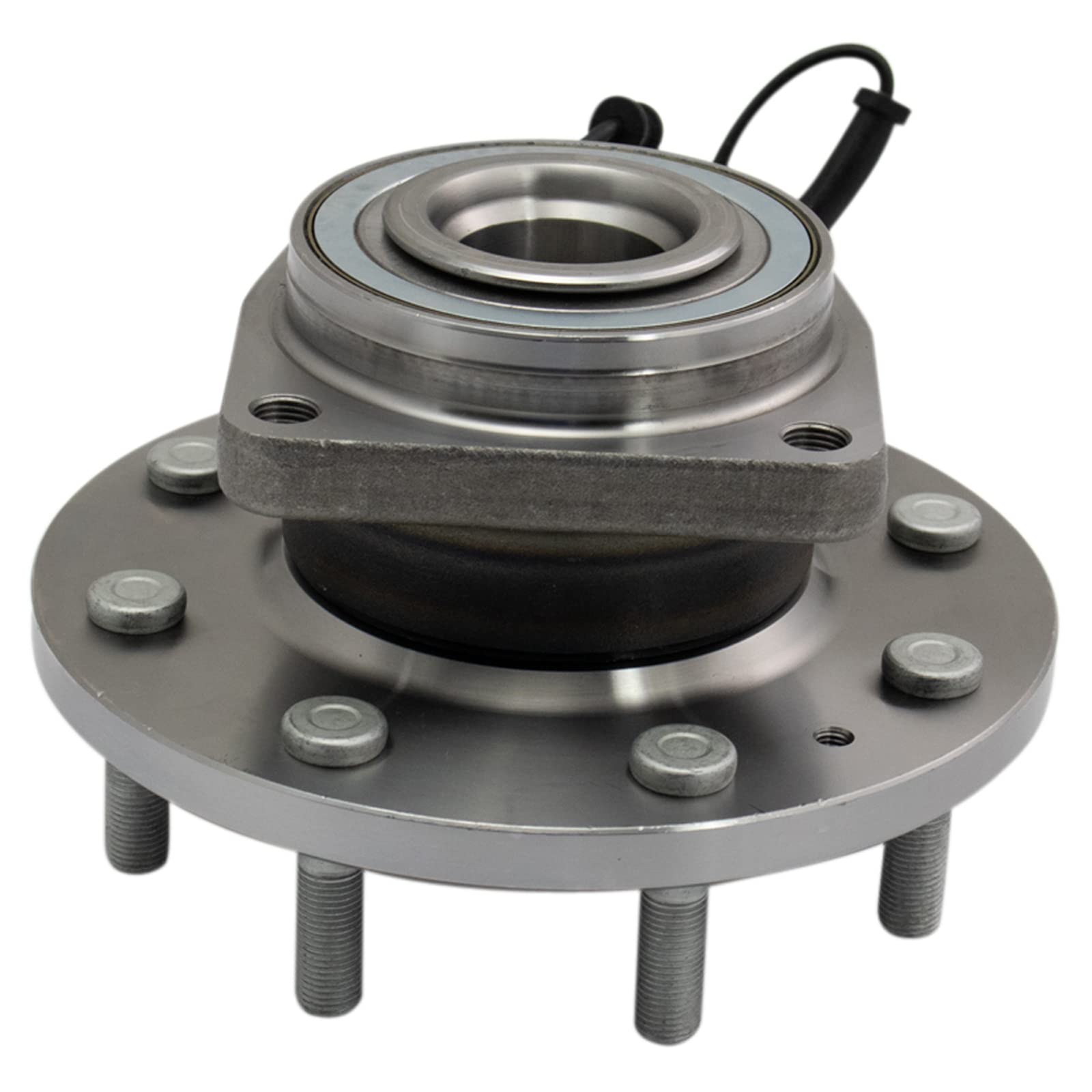 Trq 2 Piece Front Wheel Bearing & Hub Assembly Set 4Wd With Abs Sensor Compatible With 2011-2019 Chevrolet Silverado 3500 Hd Gmc