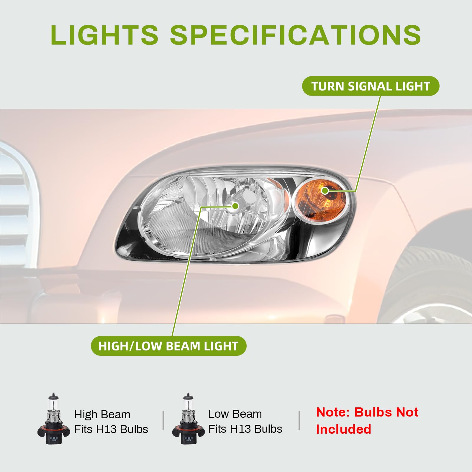 Autosaver88 Headlights Assembly Headlamps Compatible With 2006 2007 2008 2009 2010 2011 Chevy Hhr 06 07 08 09 10 11 2006-2011 06