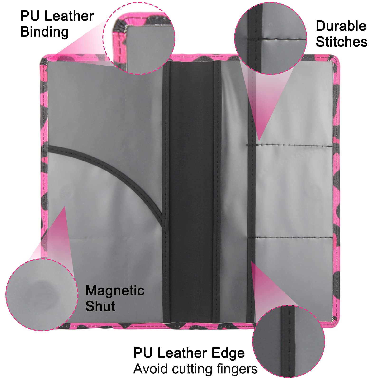 Lumimokki Premium Car Registration & Insurance Card Holder With Magnetic Shut, Vehicle Glove Box Car Organizer - For Documents,