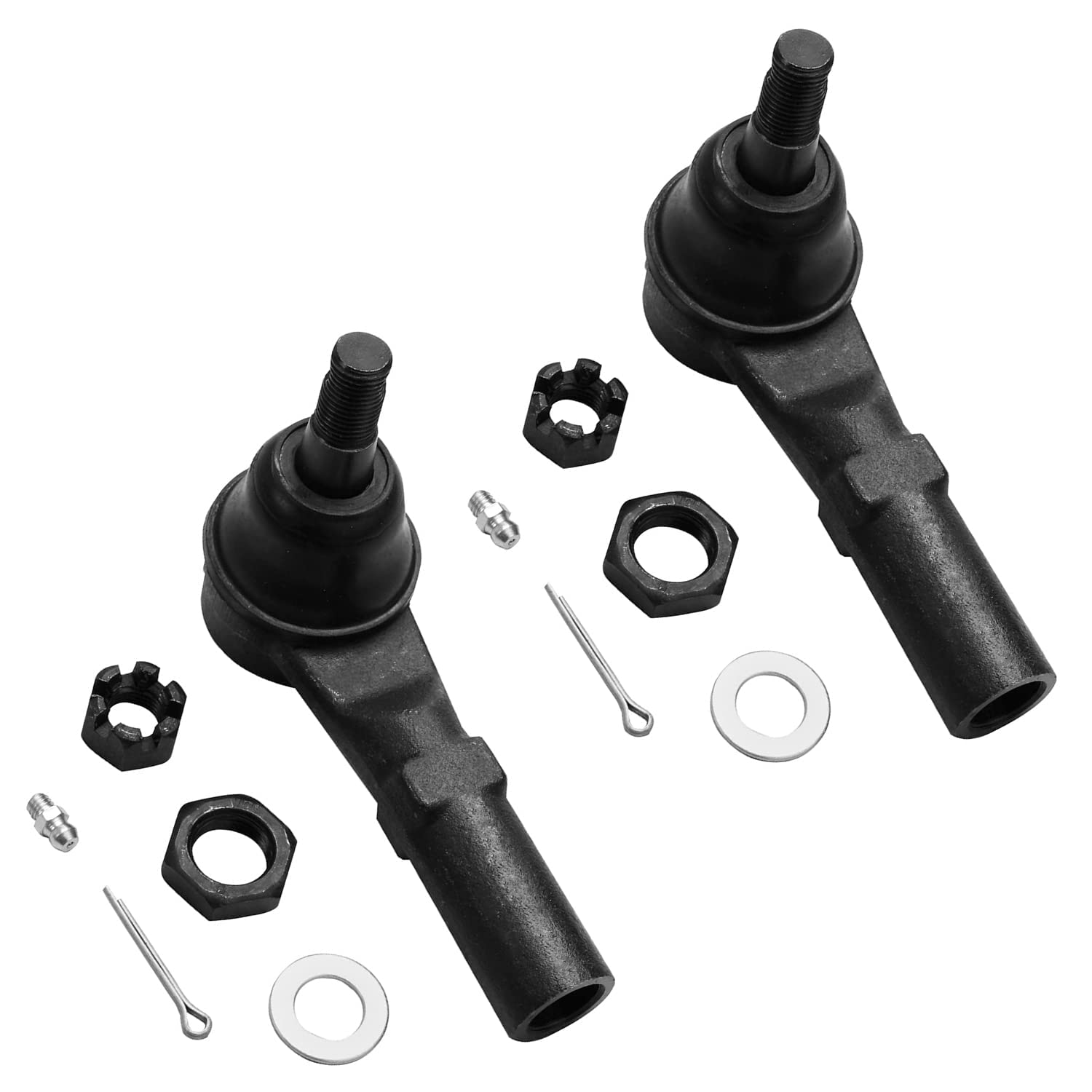 Detroit Axle - 4WD Front 12pc Suspension Kit for Dodge Ram 1500, 2002 2003 2004 2005, 2 Upper Control Arms 2 Lower Ball Joints 2 Sway Bar Links 4 Outer & Inner Tie Rod Ends 2 Boots Replacement