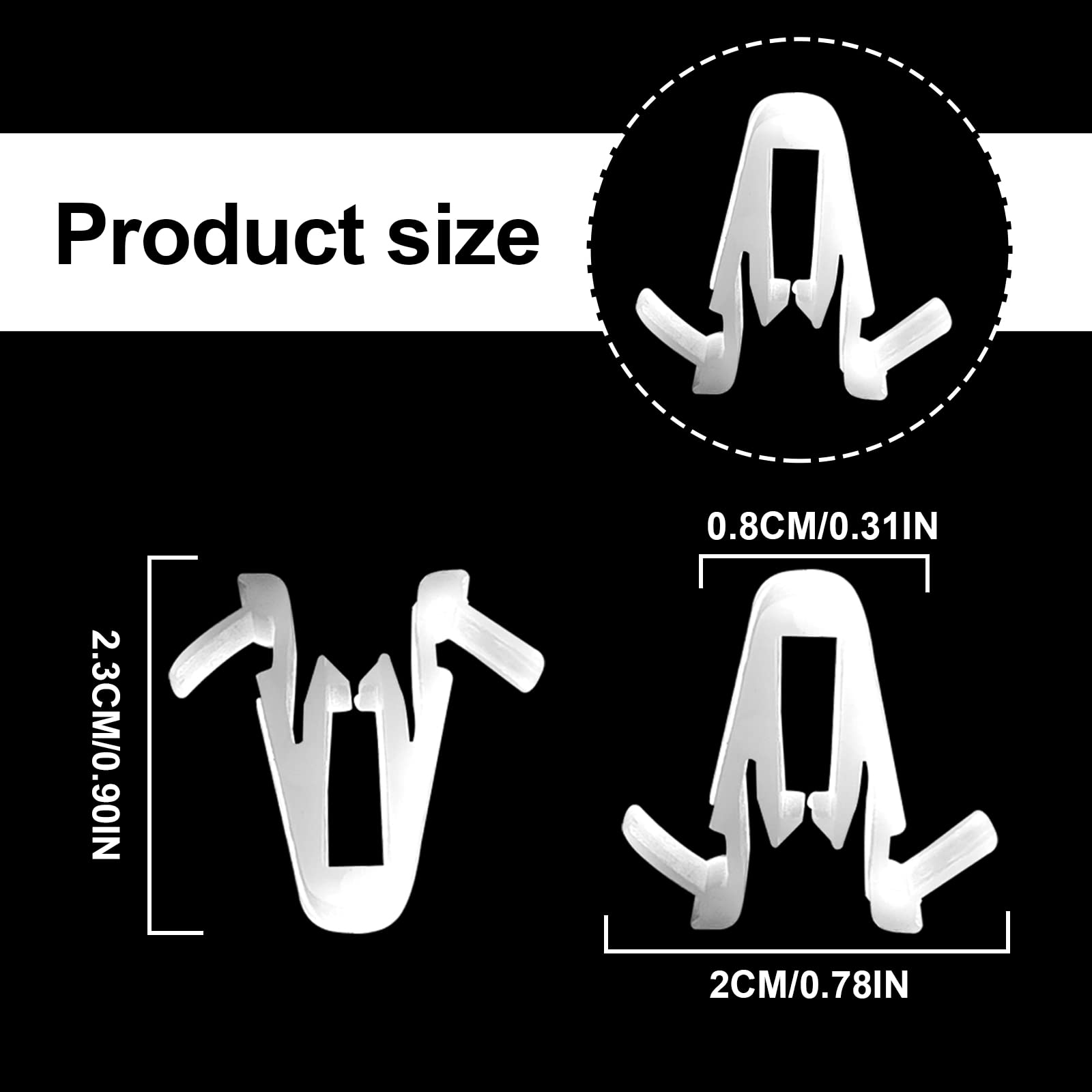 20Pcs Door & Garnish Moulding Clip Compatible With Toyota Lexus 67771-58010 Tundra Tacoma Sequoia Rav4 Land Cruiser Highlander C-Hr Yaris Scion Xd